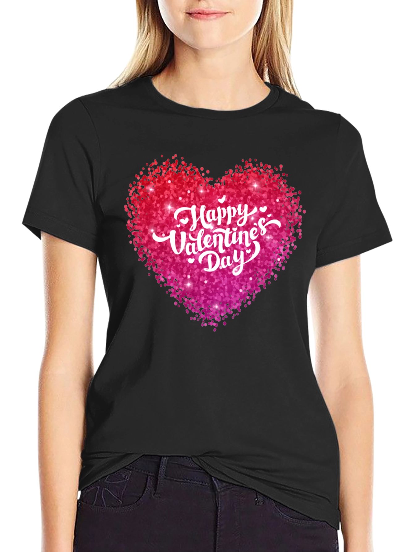 Happy Valentines Day Heart Graphic T-Shirt