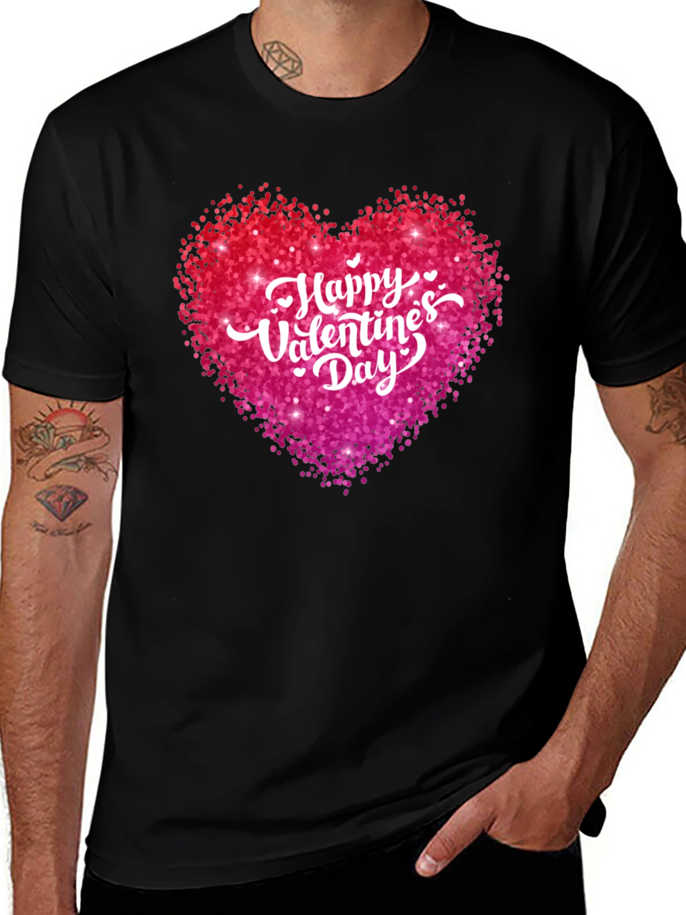 Happy Valentines Day Heart Graphic T-Shirt