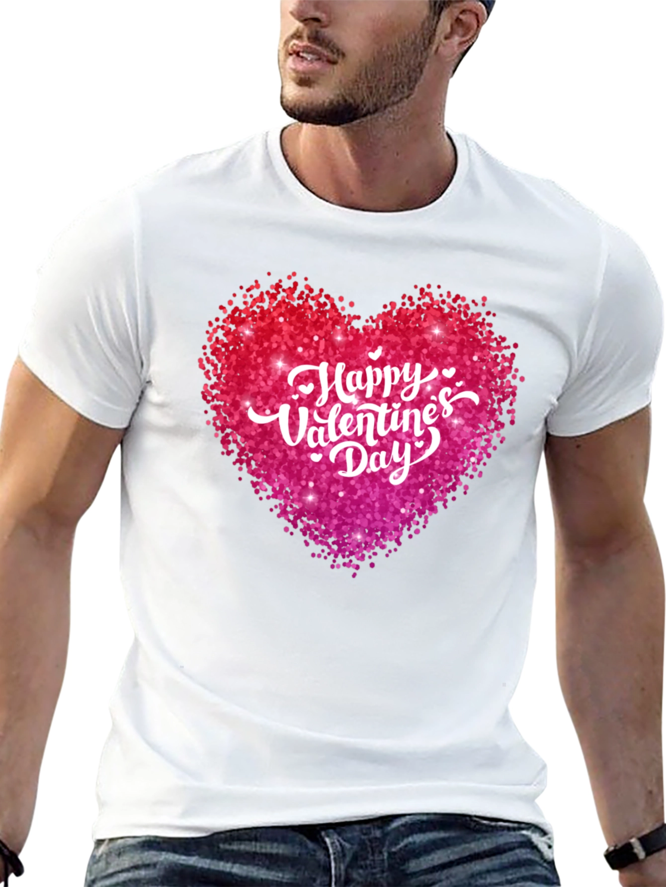 Happy Valentines Day Heart Graphic T-Shirt