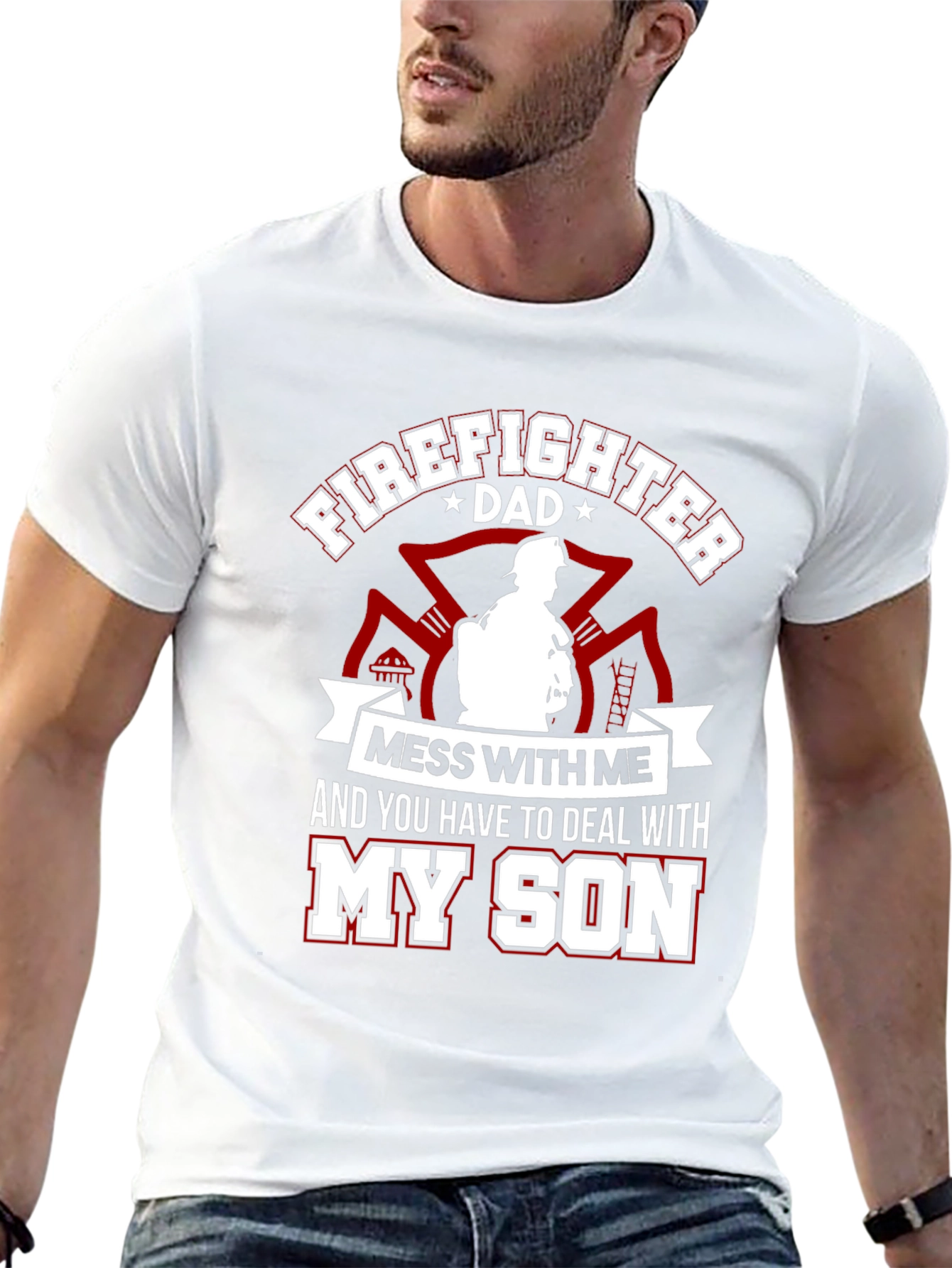 Firefighter Dad T-Shirt - Protect My Son