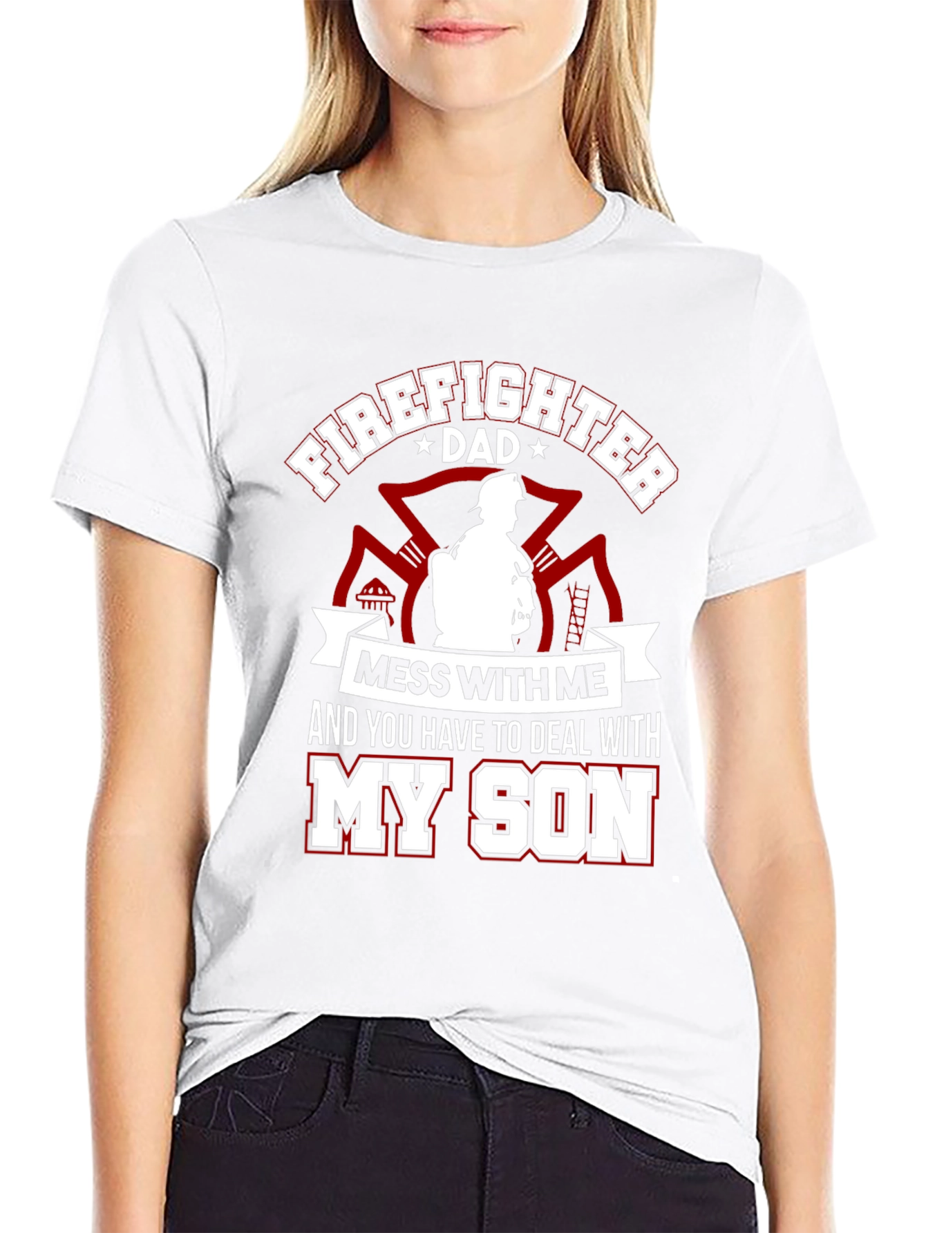 Firefighter Dad T-Shirt - Protect My Son