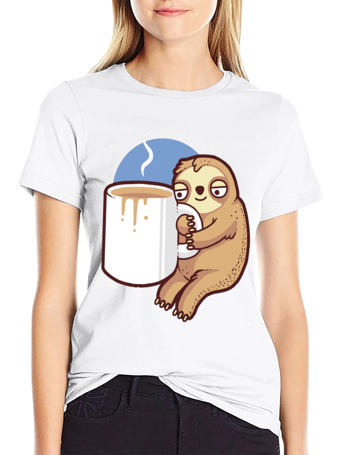 Sloth Coffee Lover T-Shirt - Relaxed Fit
