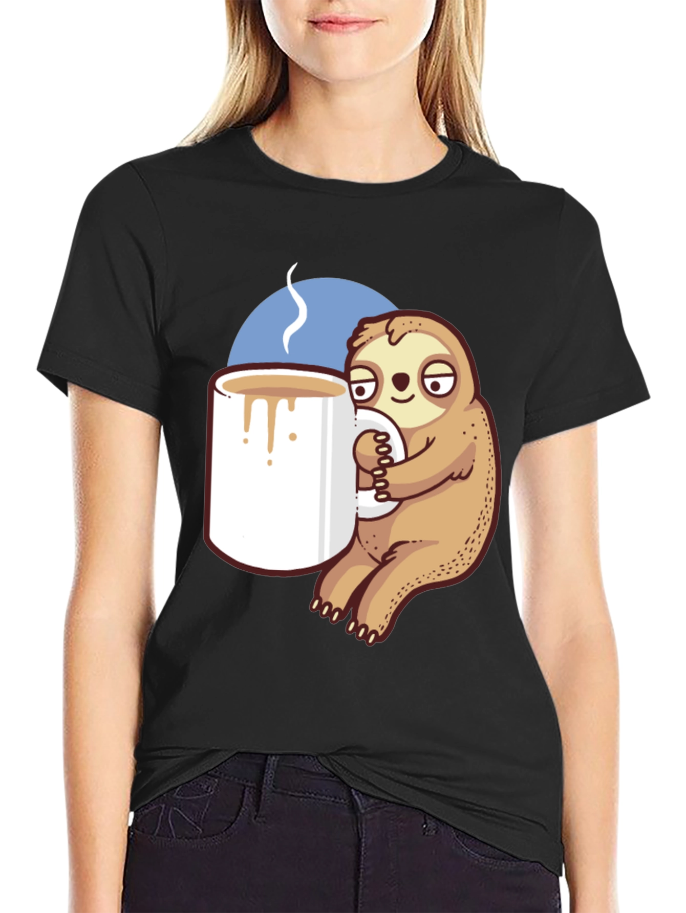 Sloth Coffee Lover T-Shirt - Relaxed Fit