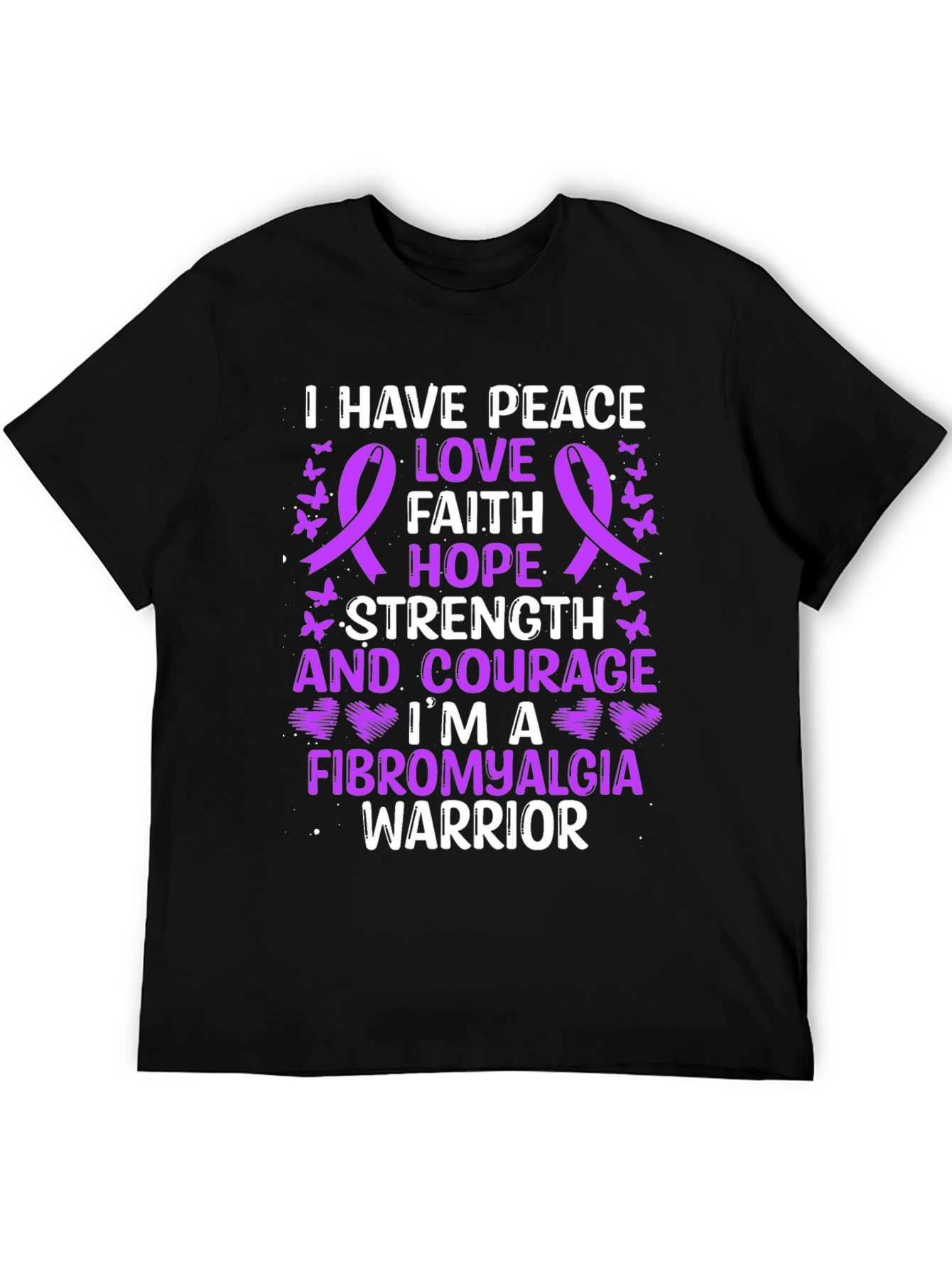 Fibromyalgia Warrior Tee - Peace Love Hope