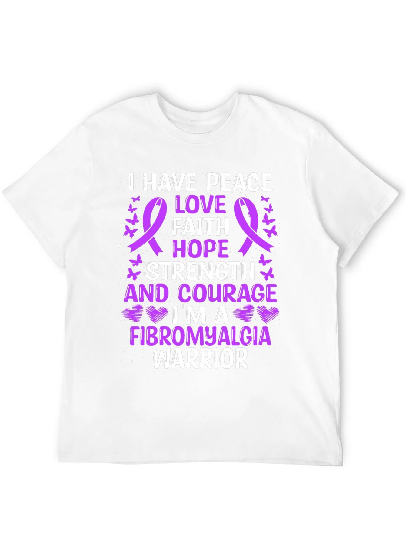 Fibromyalgia Warrior Tee - Peace Love Hope