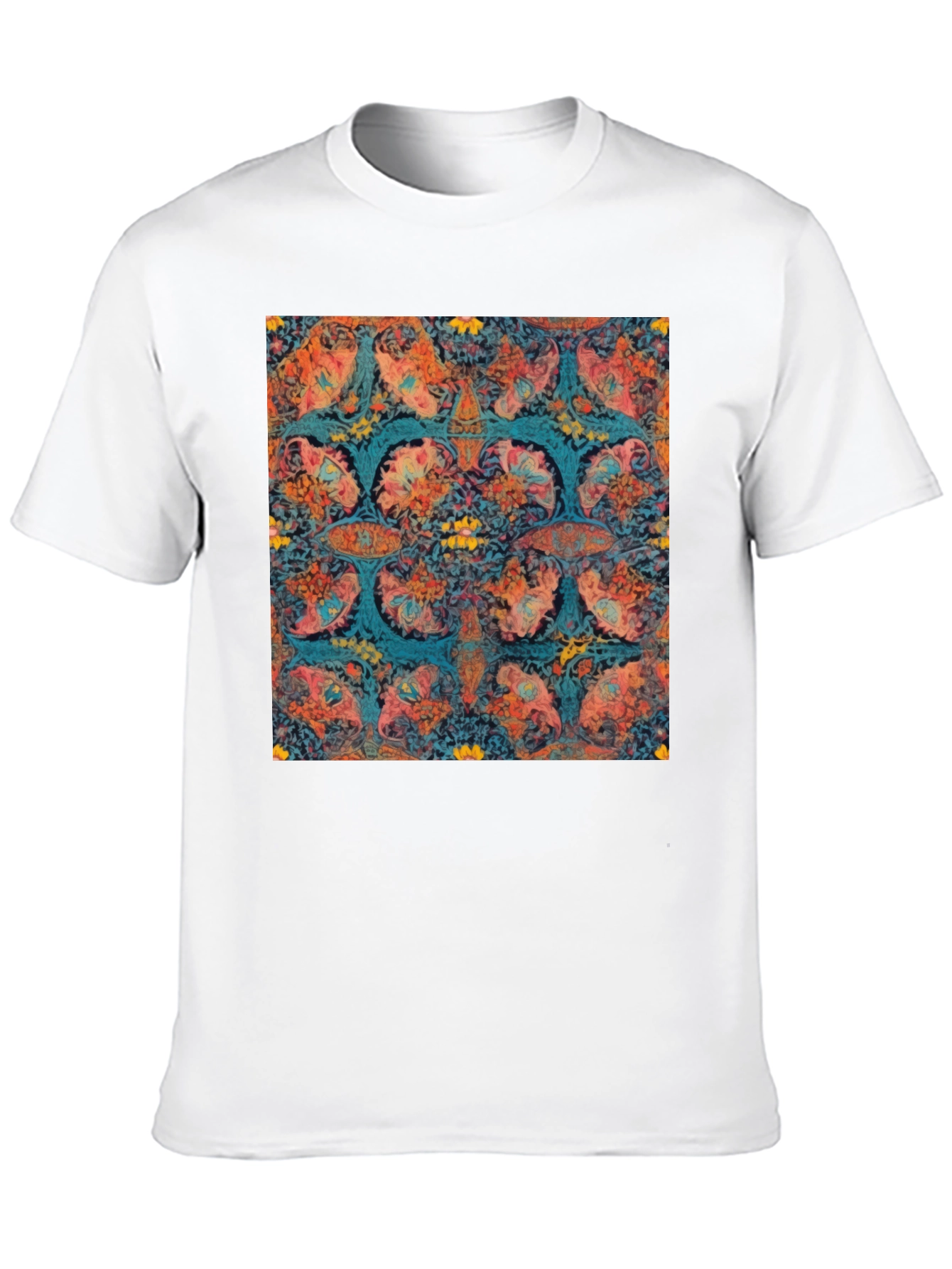 Abstract Floral Print T-Shirt