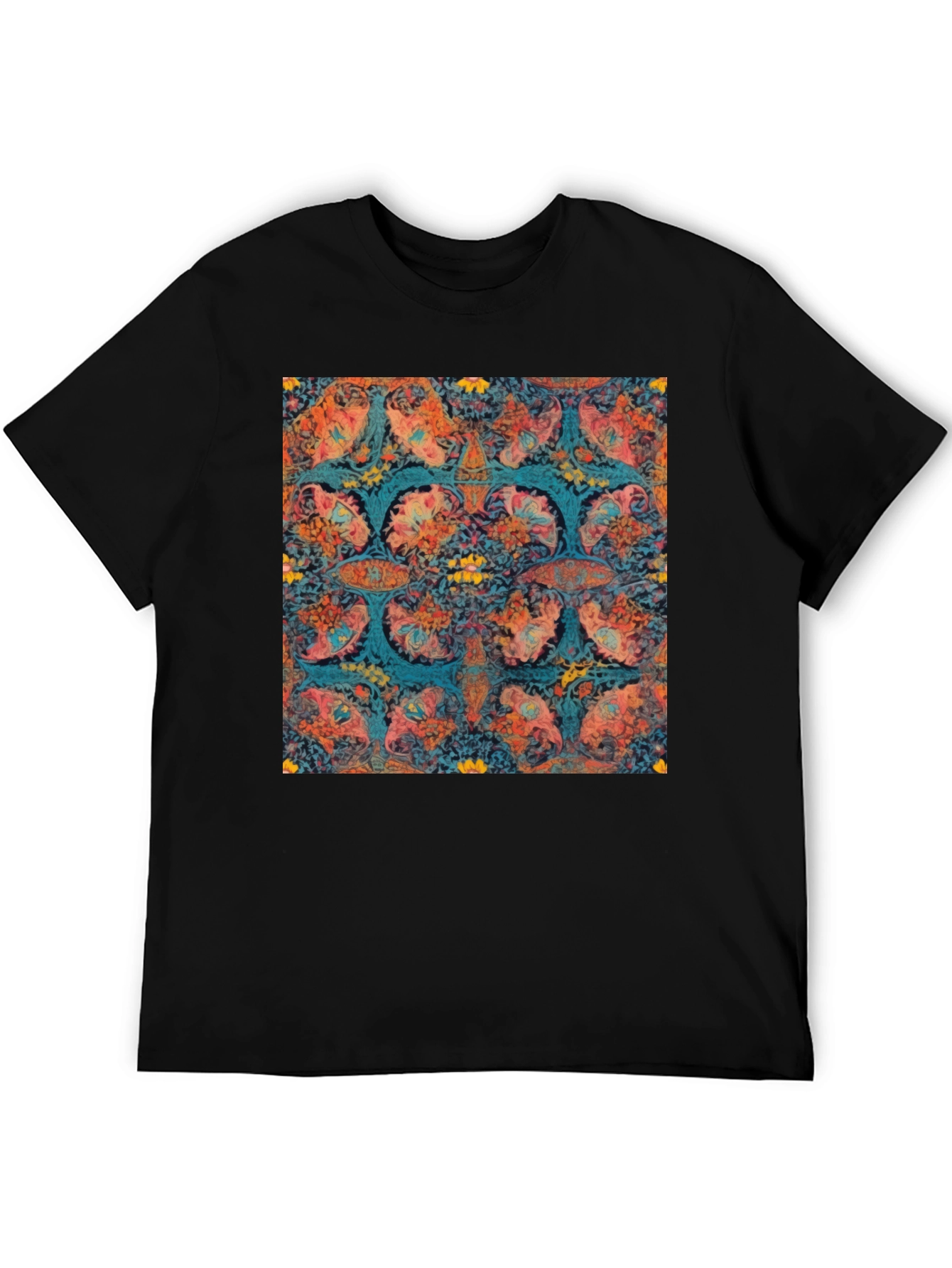 Abstract Floral Print T-Shirt