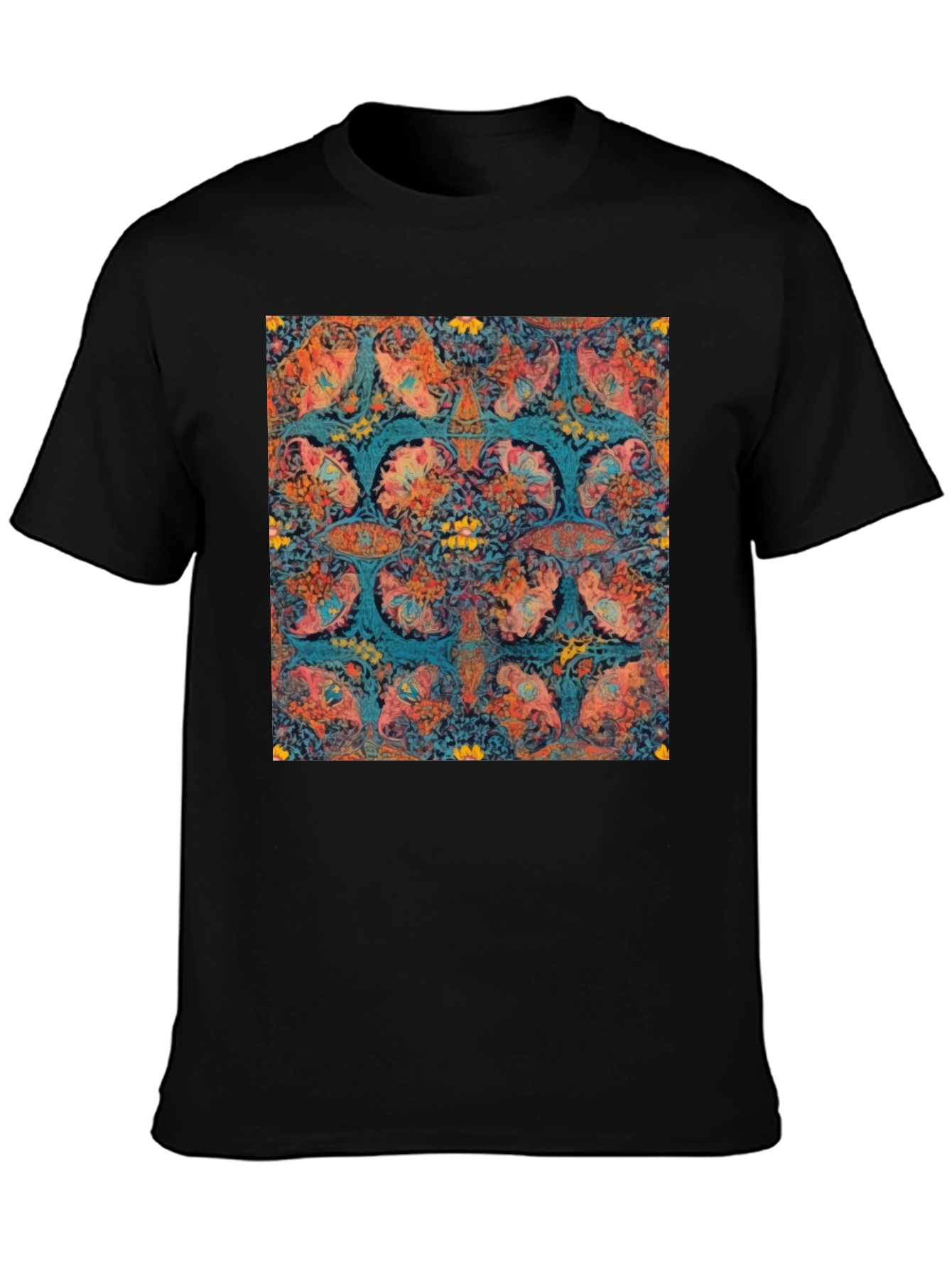 Abstract Floral Print T-Shirt