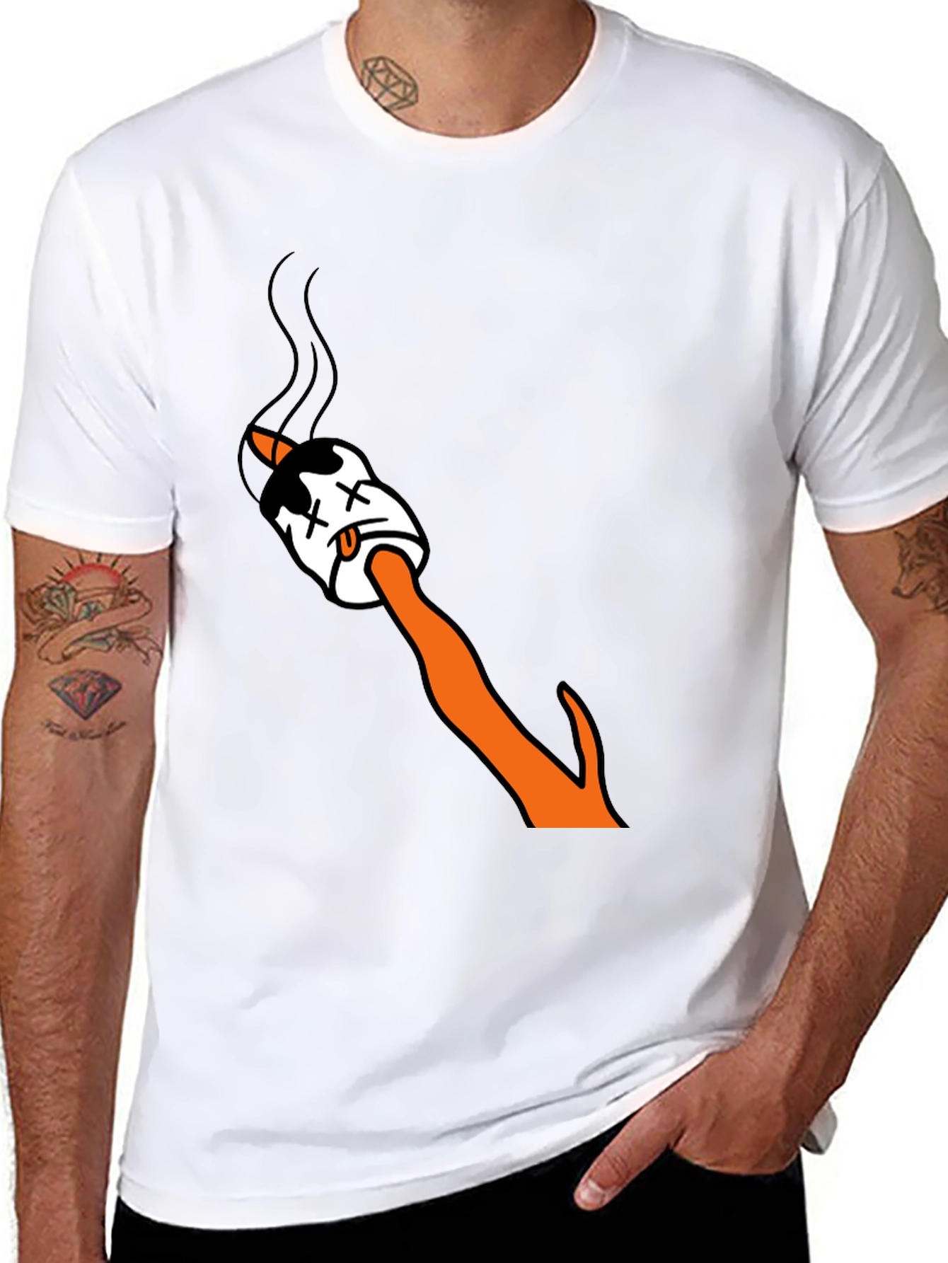 Marshmallow T-Shirt - Black Cotton Blend