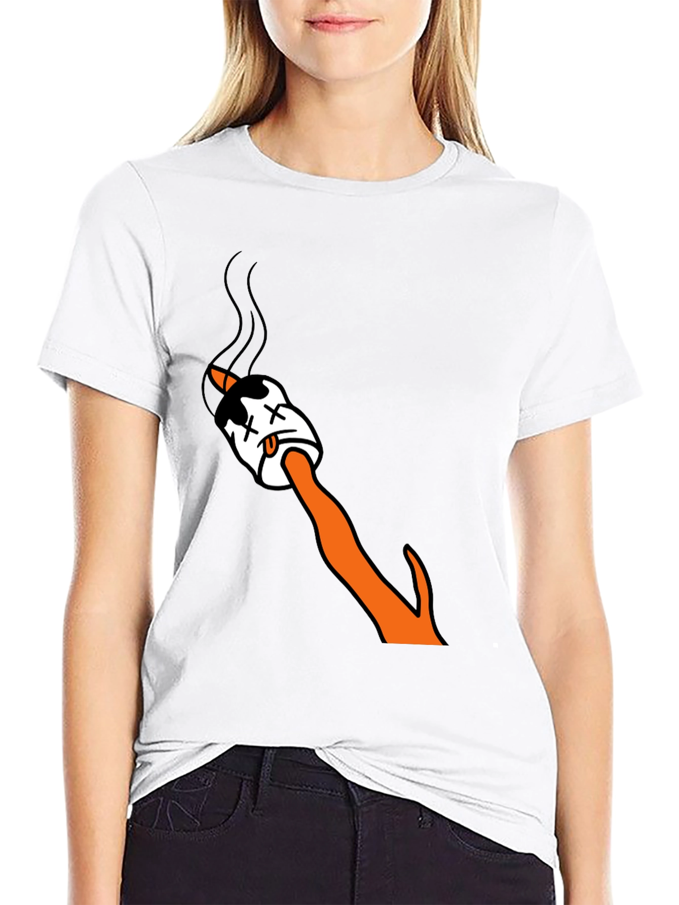 Marshmallow T-Shirt - Black Cotton Blend