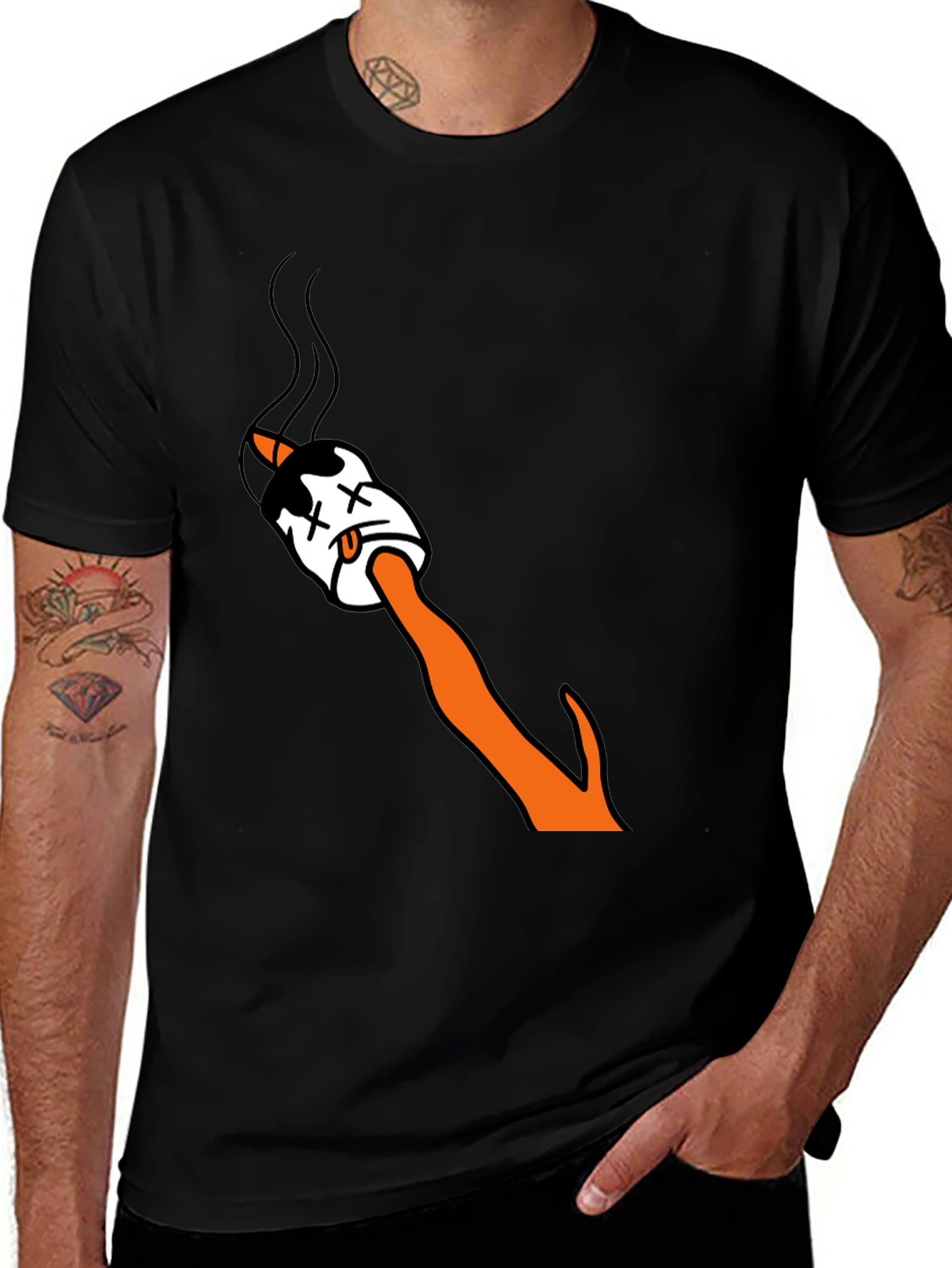 Marshmallow T-Shirt - Black Cotton Blend