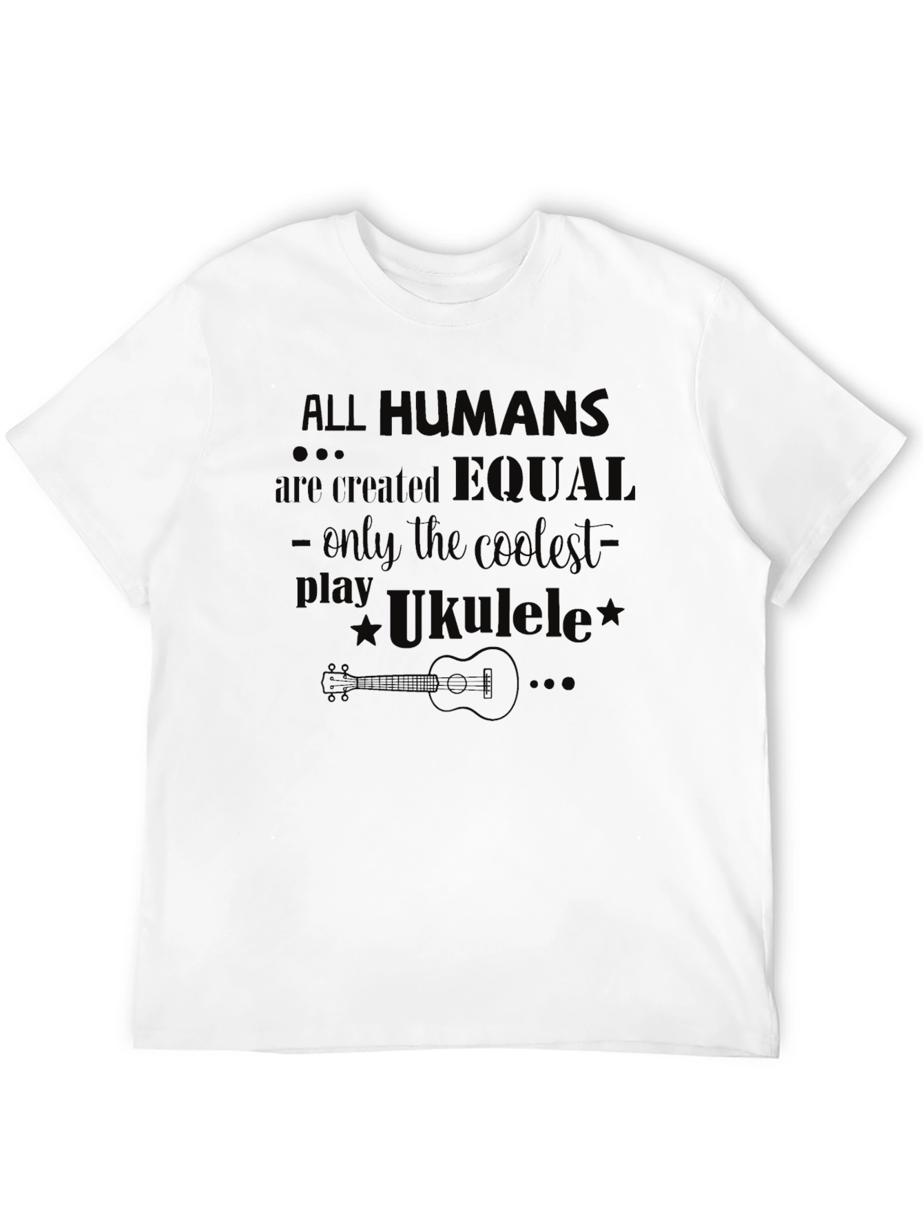 Coolest Play Ukulele Black T-Shirt