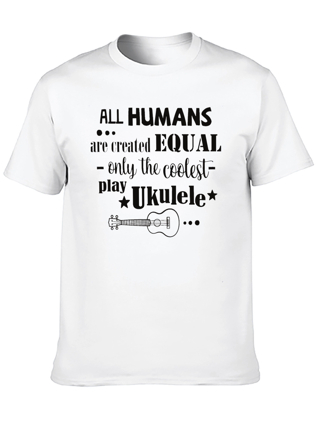Coolest Play Ukulele Black T-Shirt
