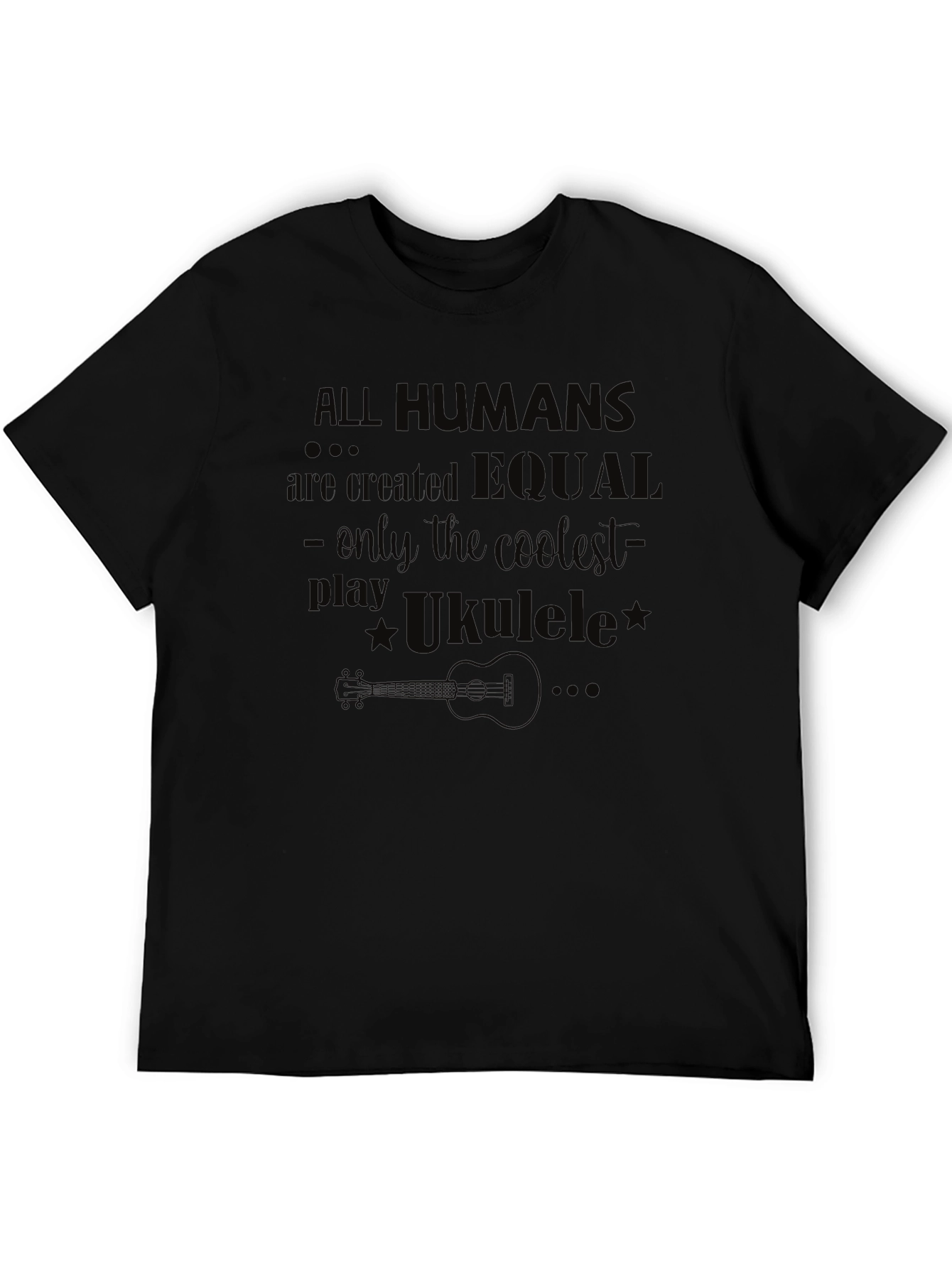 Coolest Play Ukulele Black T-Shirt