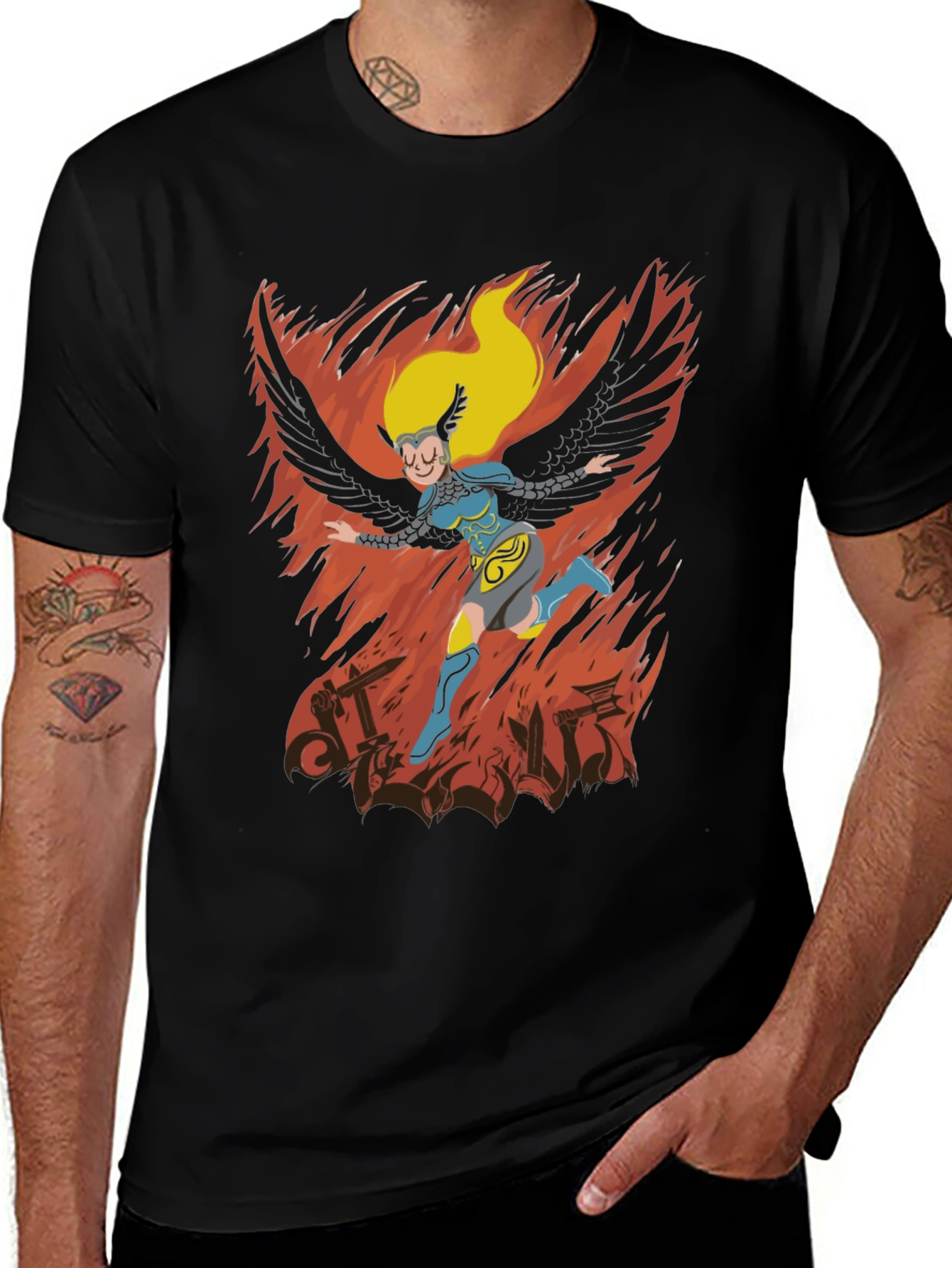 Valkyrie T-Shirt: Winged Warrior Design