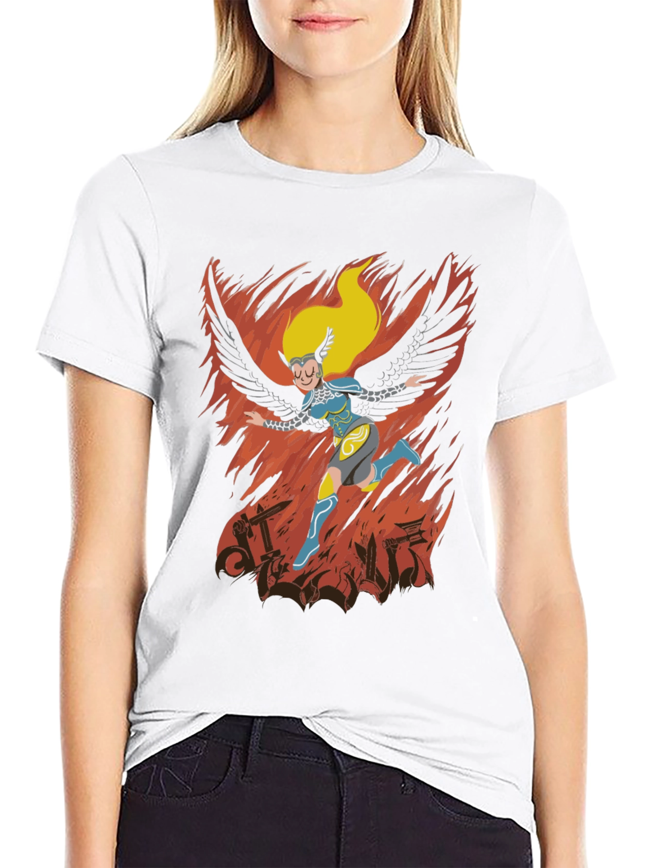 Valkyrie T-Shirt: Winged Warrior Design