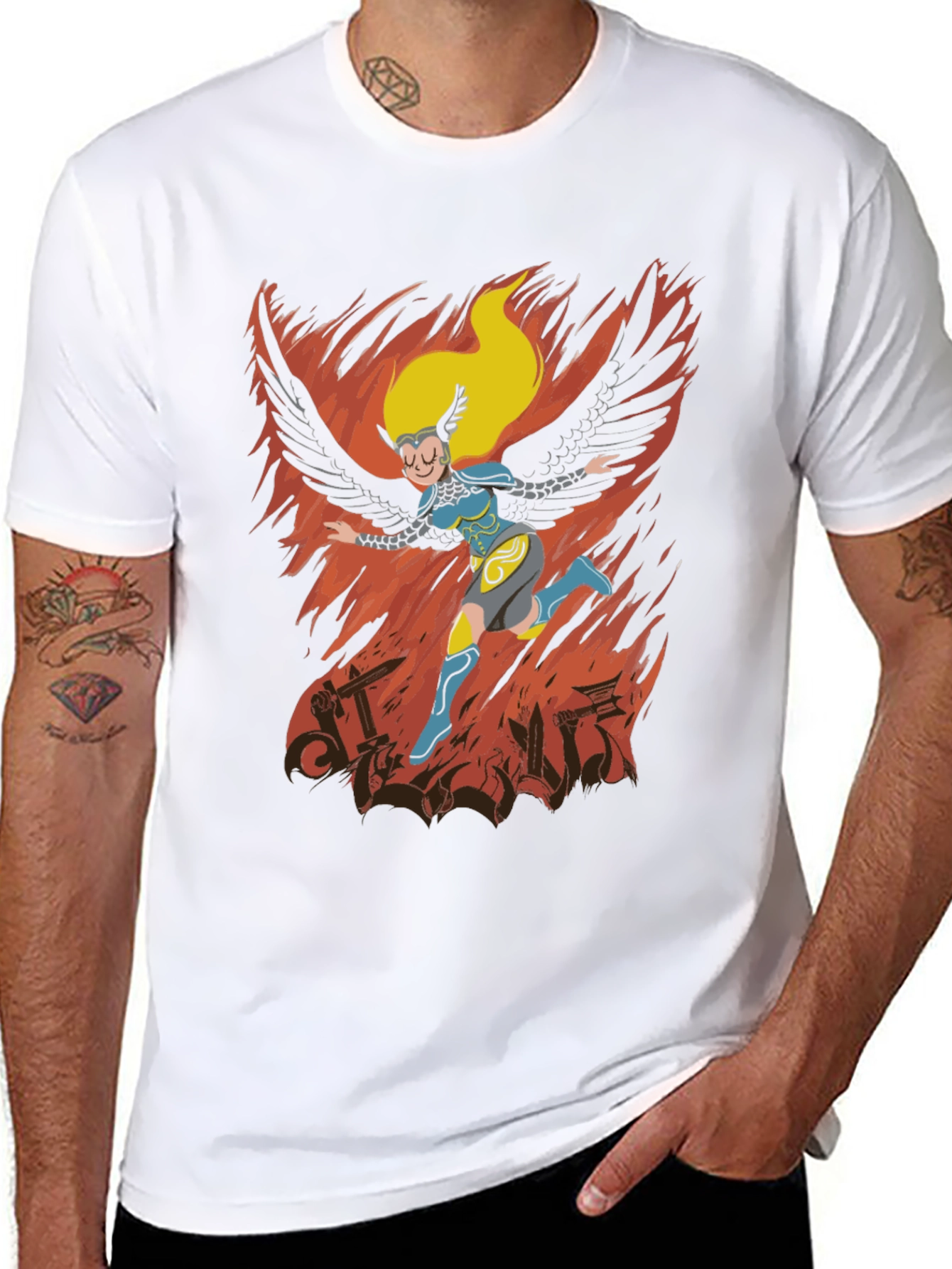 Valkyrie T-Shirt: Winged Warrior Design