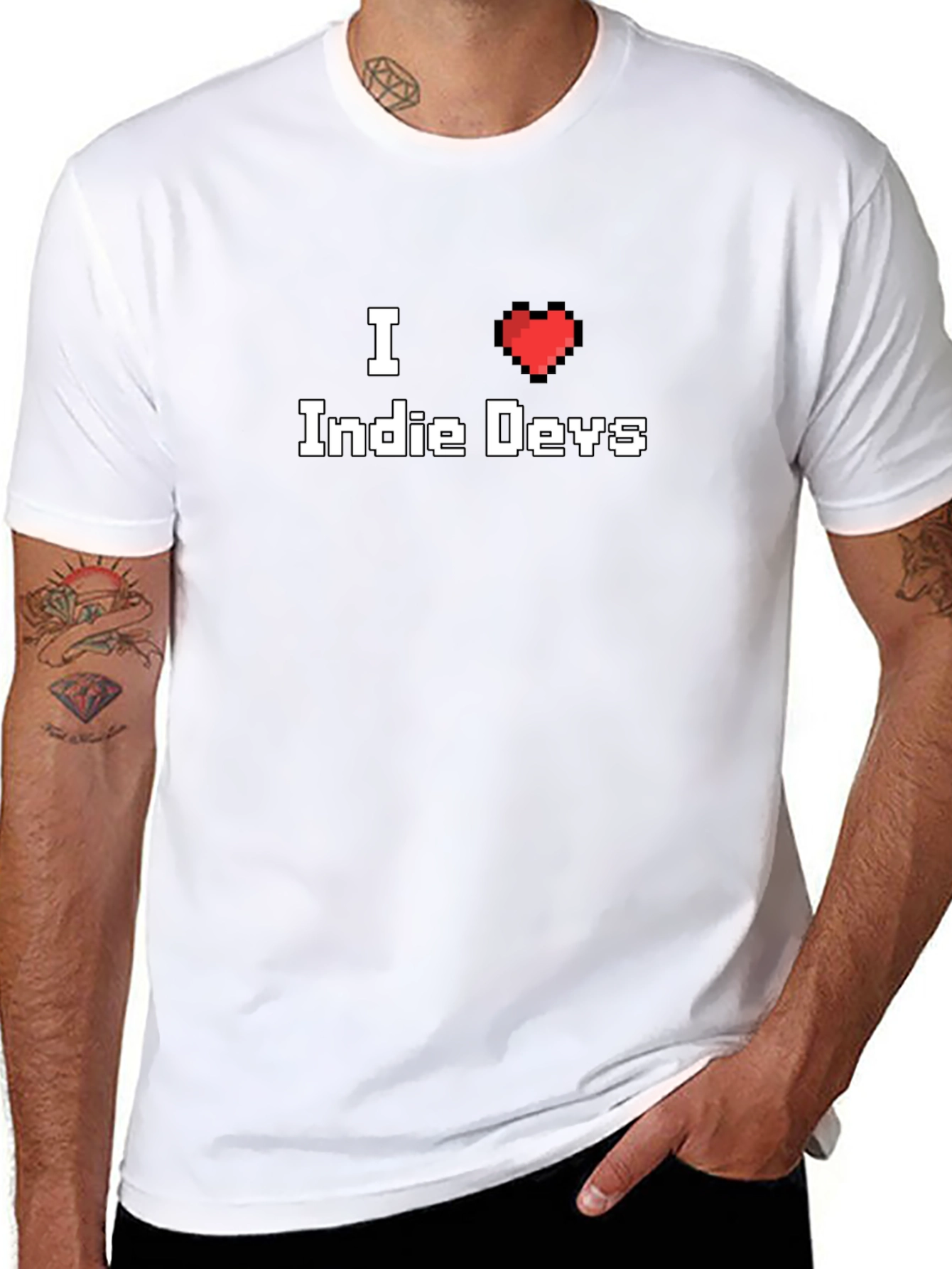 I Heart Indie Devs Pixel Art T-Shirt