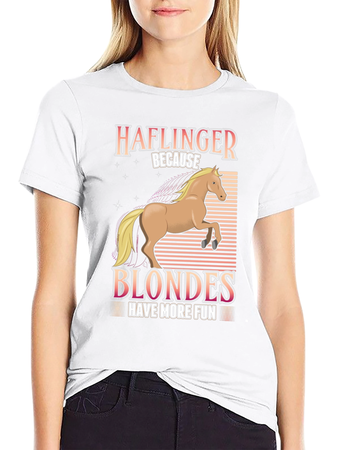 Haflinger Horse Blondes Have More Fun T-Shirt
