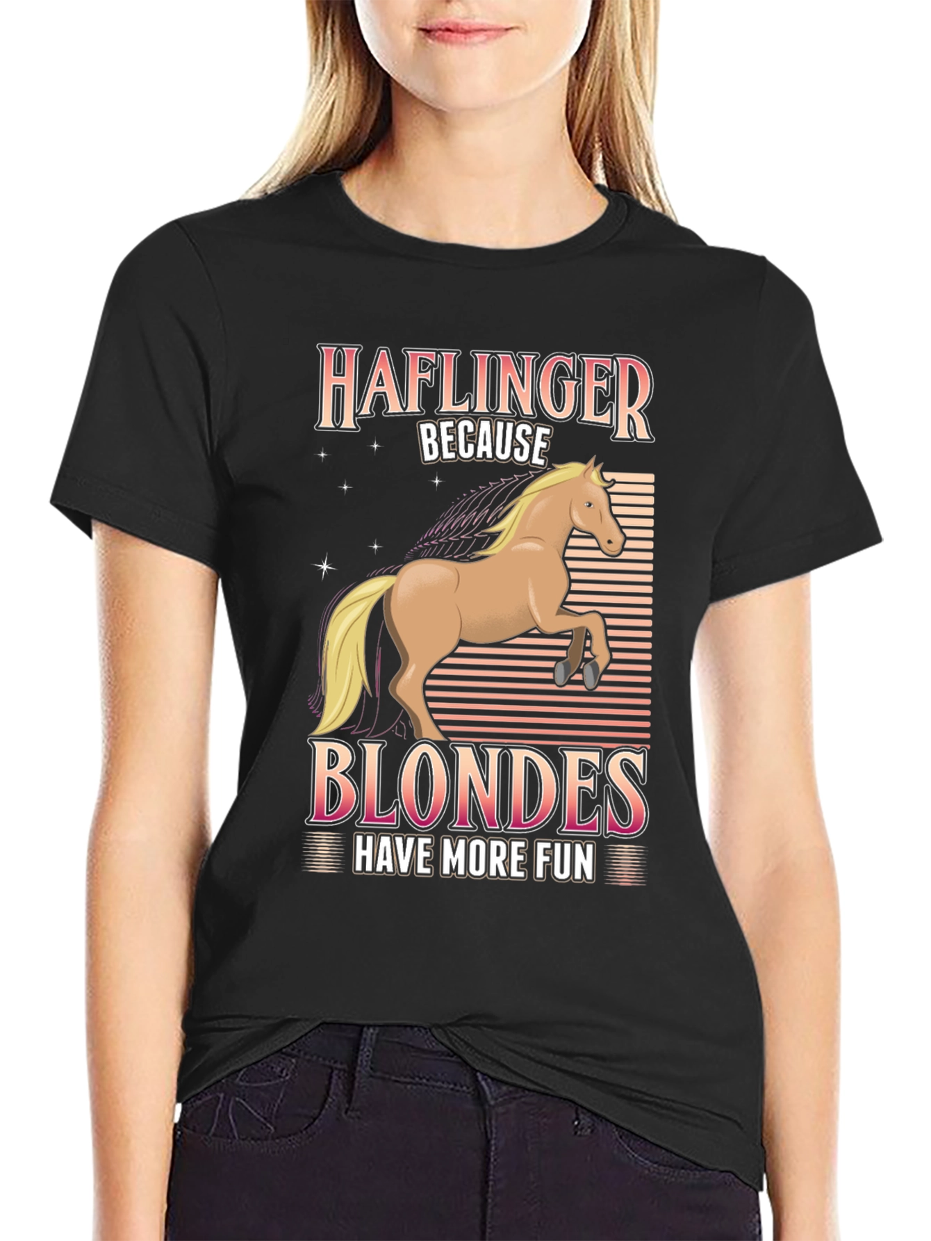 Haflinger Horse Blondes Have More Fun T-Shirt