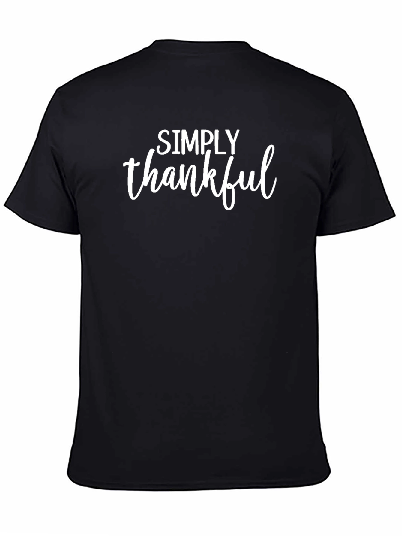 Simply Thankful Black T-Shirt - Stylish Casual Wear