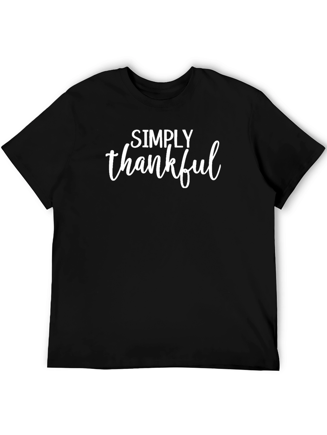 Simply Thankful Black T-Shirt - Stylish Casual Wear