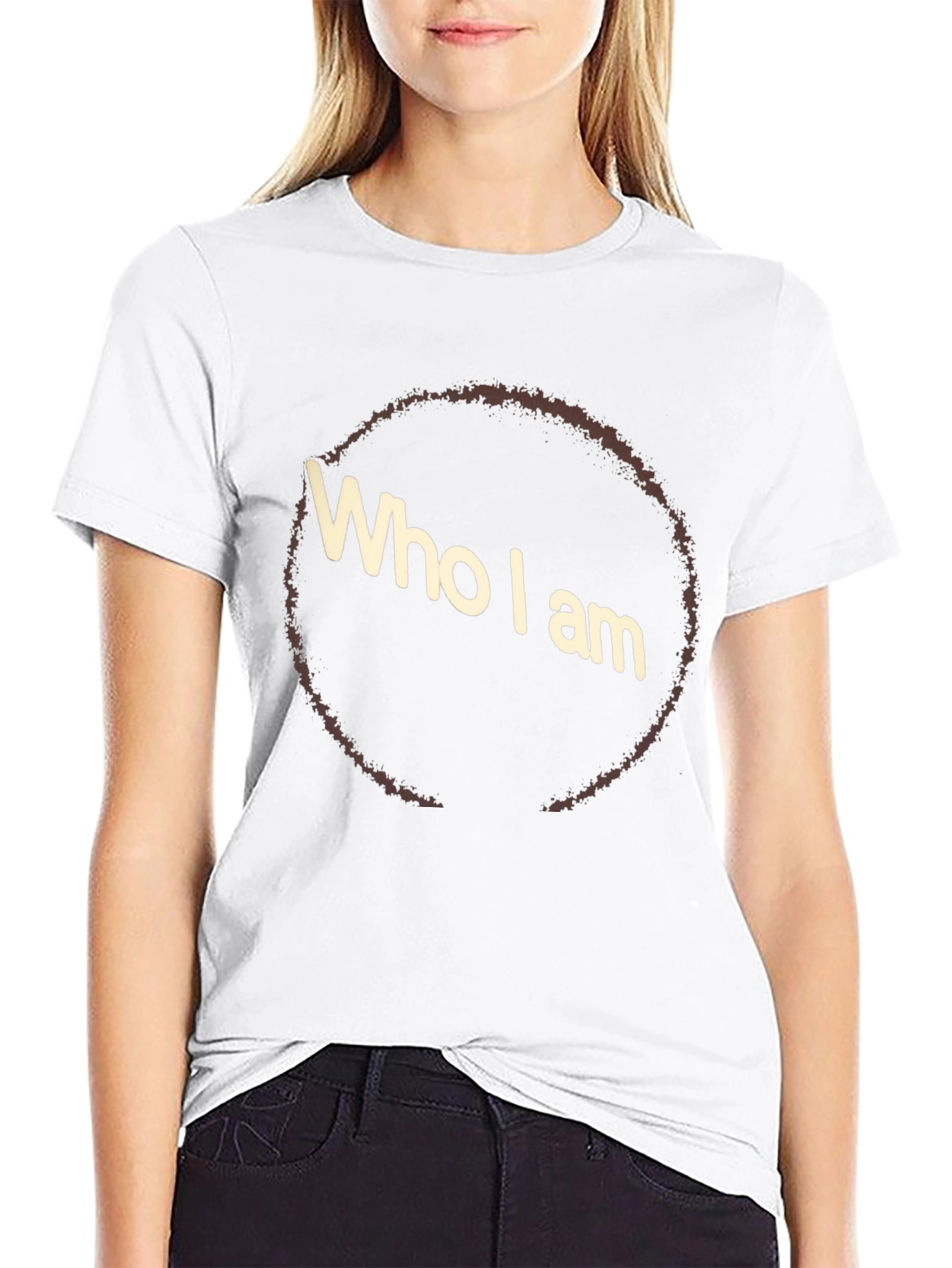 Who I Am Graphic Tee - Black Casual T-Shirt
