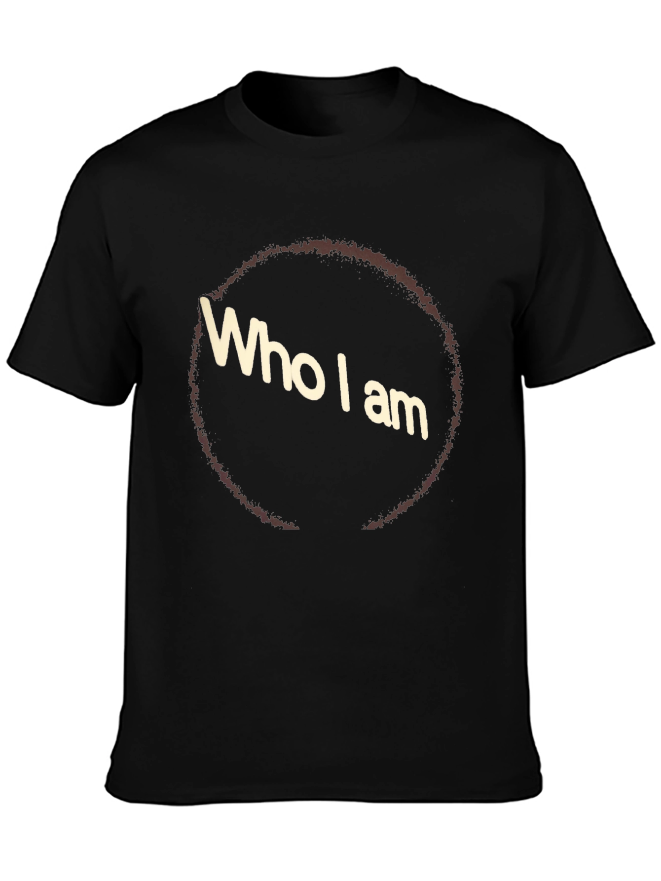 Who I Am Graphic Tee - Black Casual T-Shirt