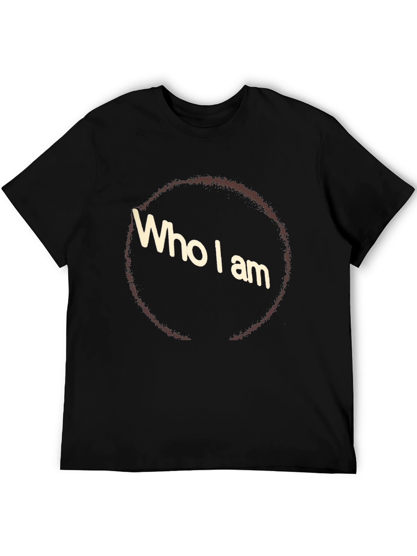 Who I Am Graphic Tee - Black Casual T-Shirt
