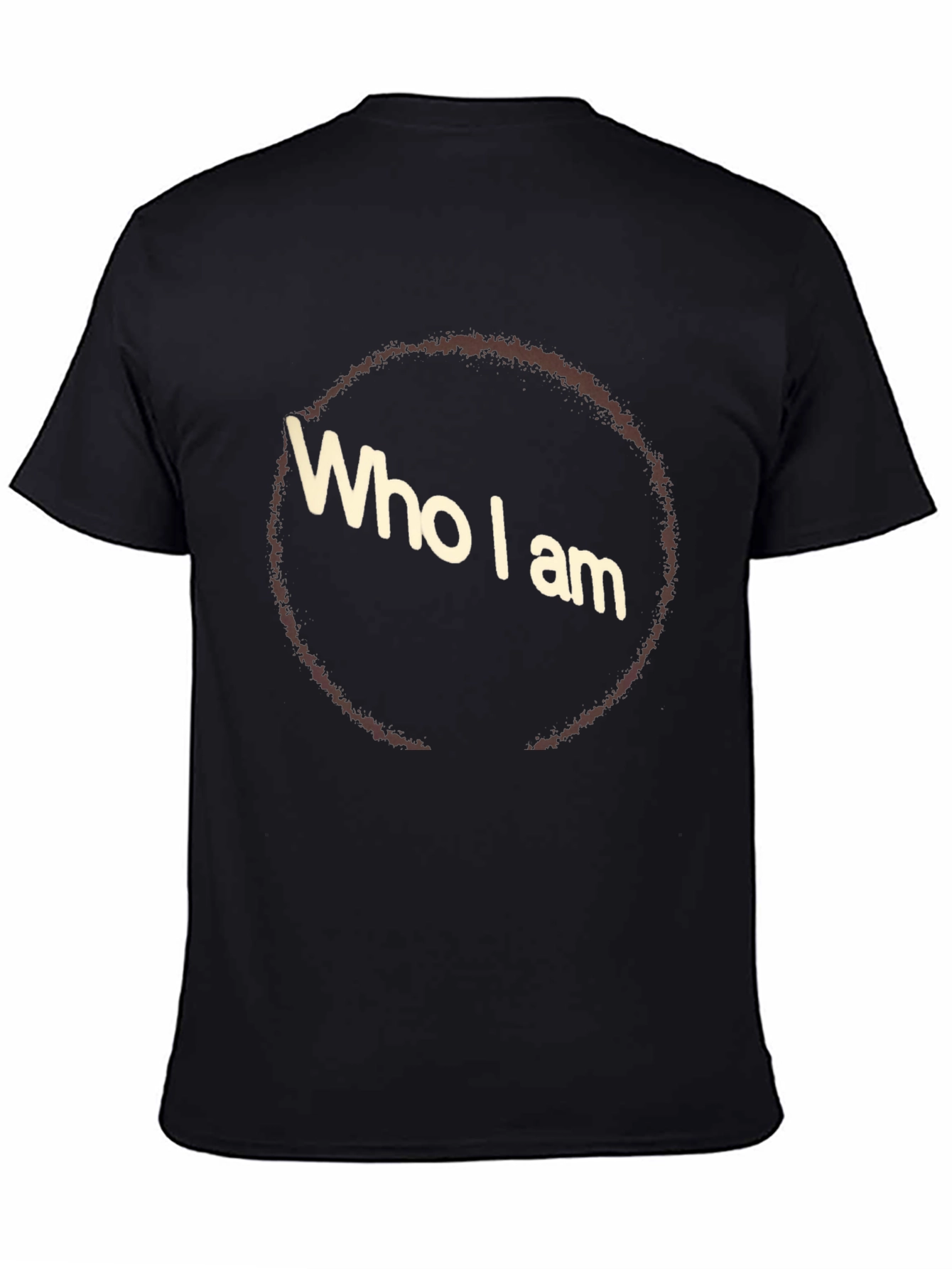 Who I Am Graphic Tee - Black Casual T-Shirt