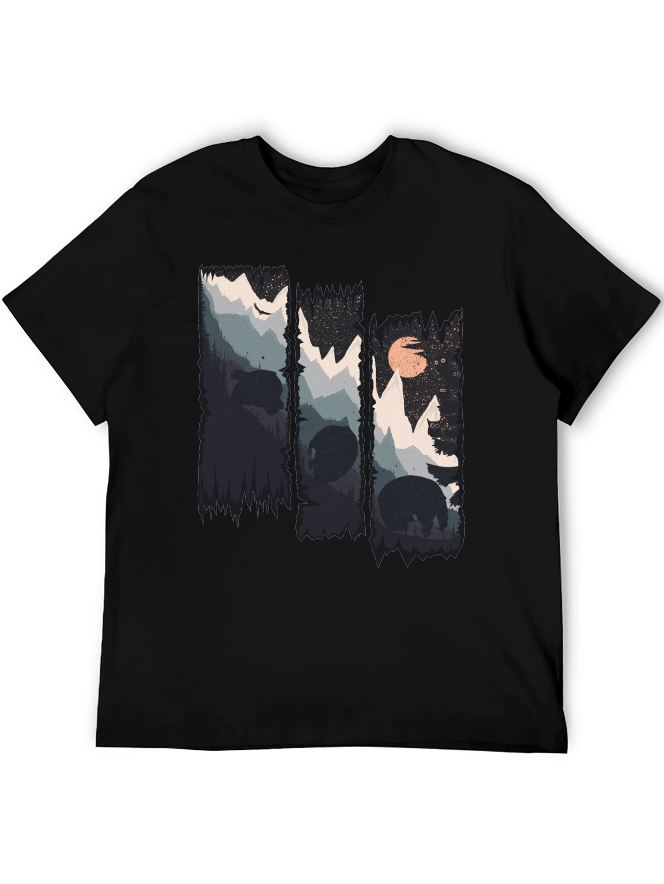 Nature Bear Silhouette Graphic Tee