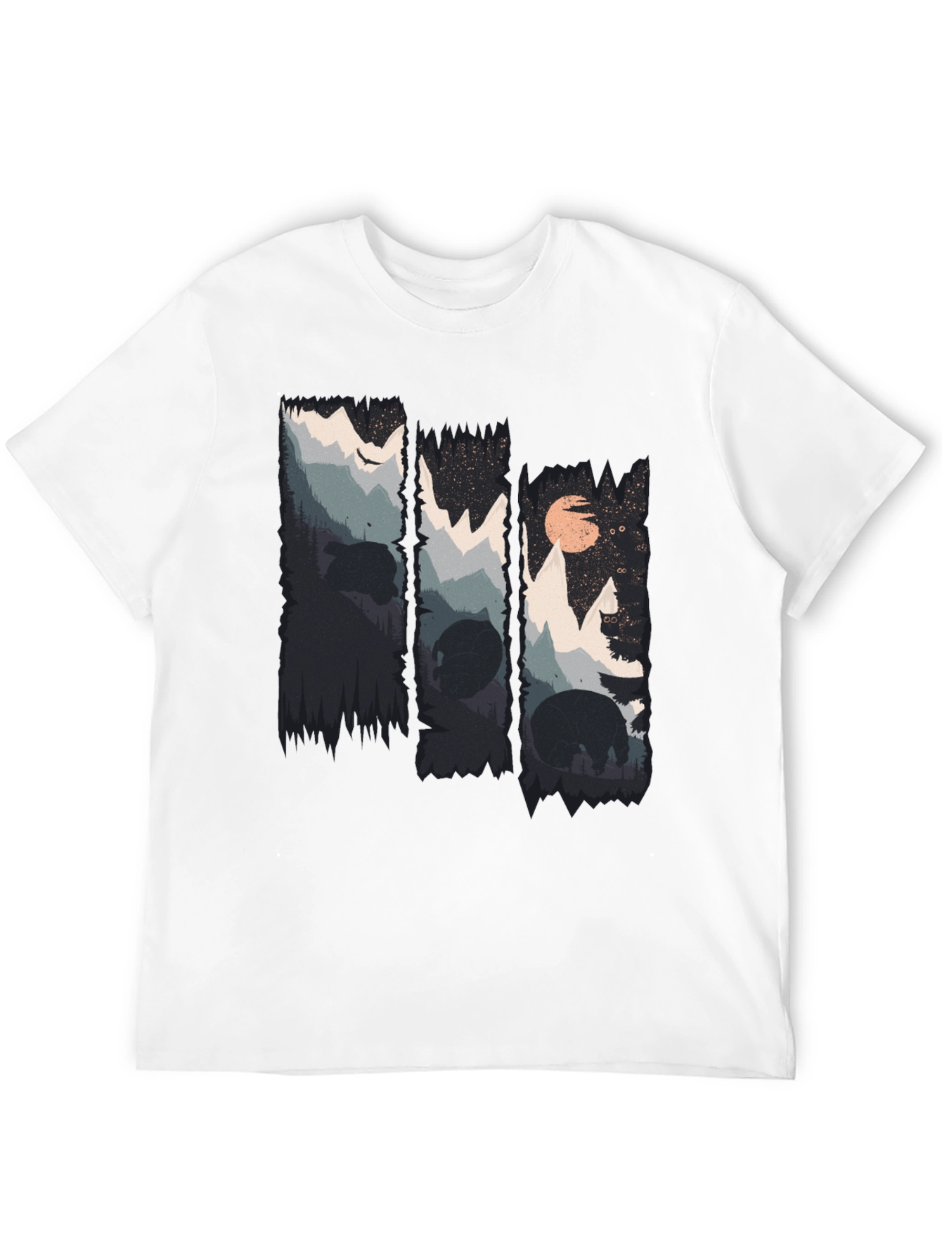 Nature Bear Silhouette Graphic Tee