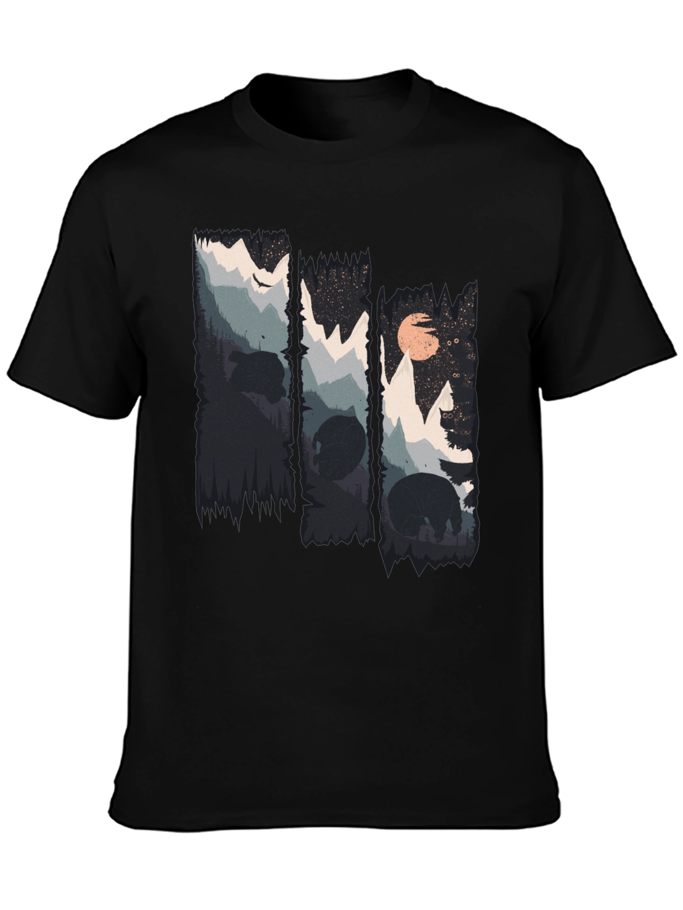 Nature Bear Silhouette Graphic Tee