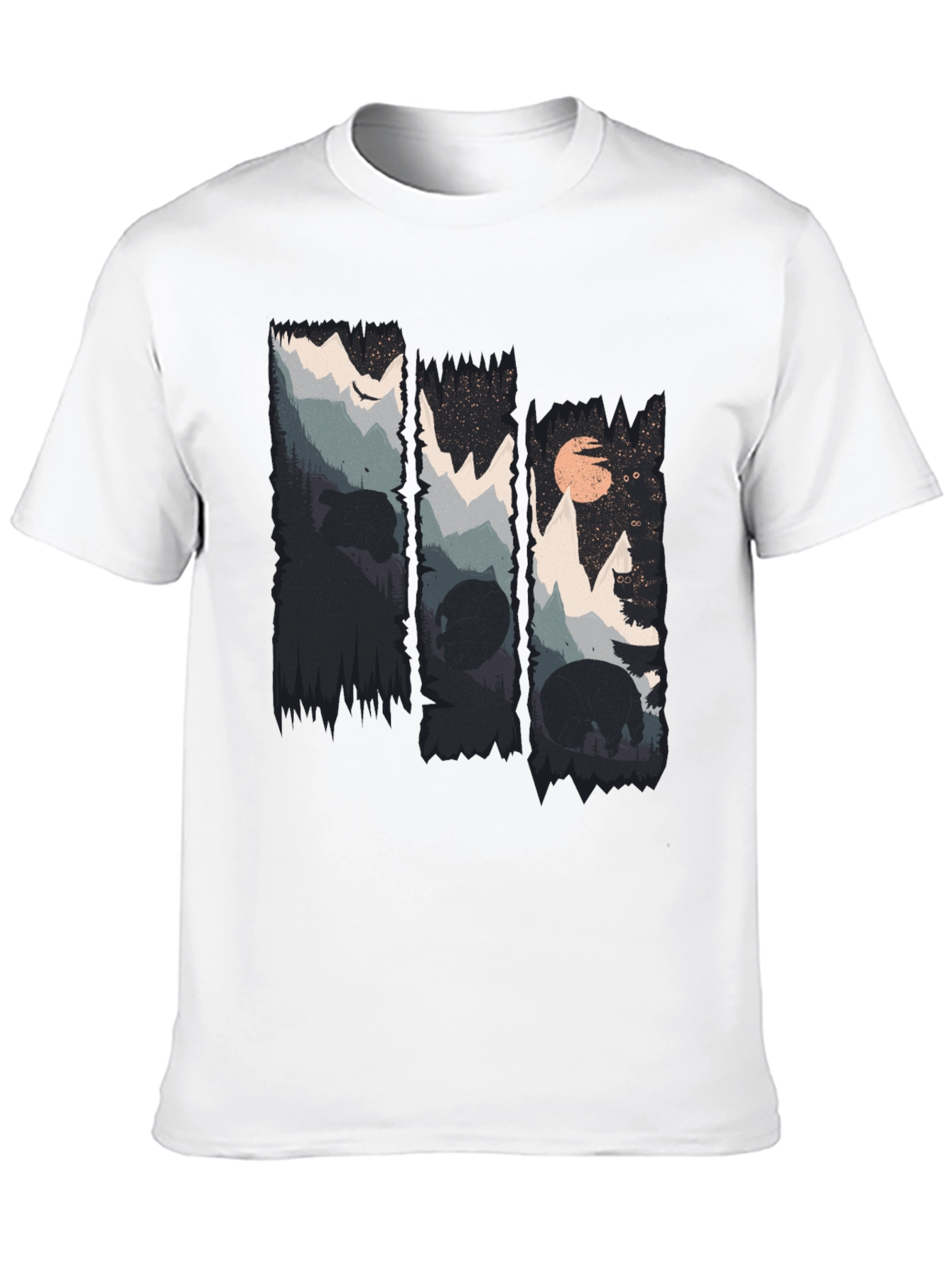 Nature Bear Silhouette Graphic Tee