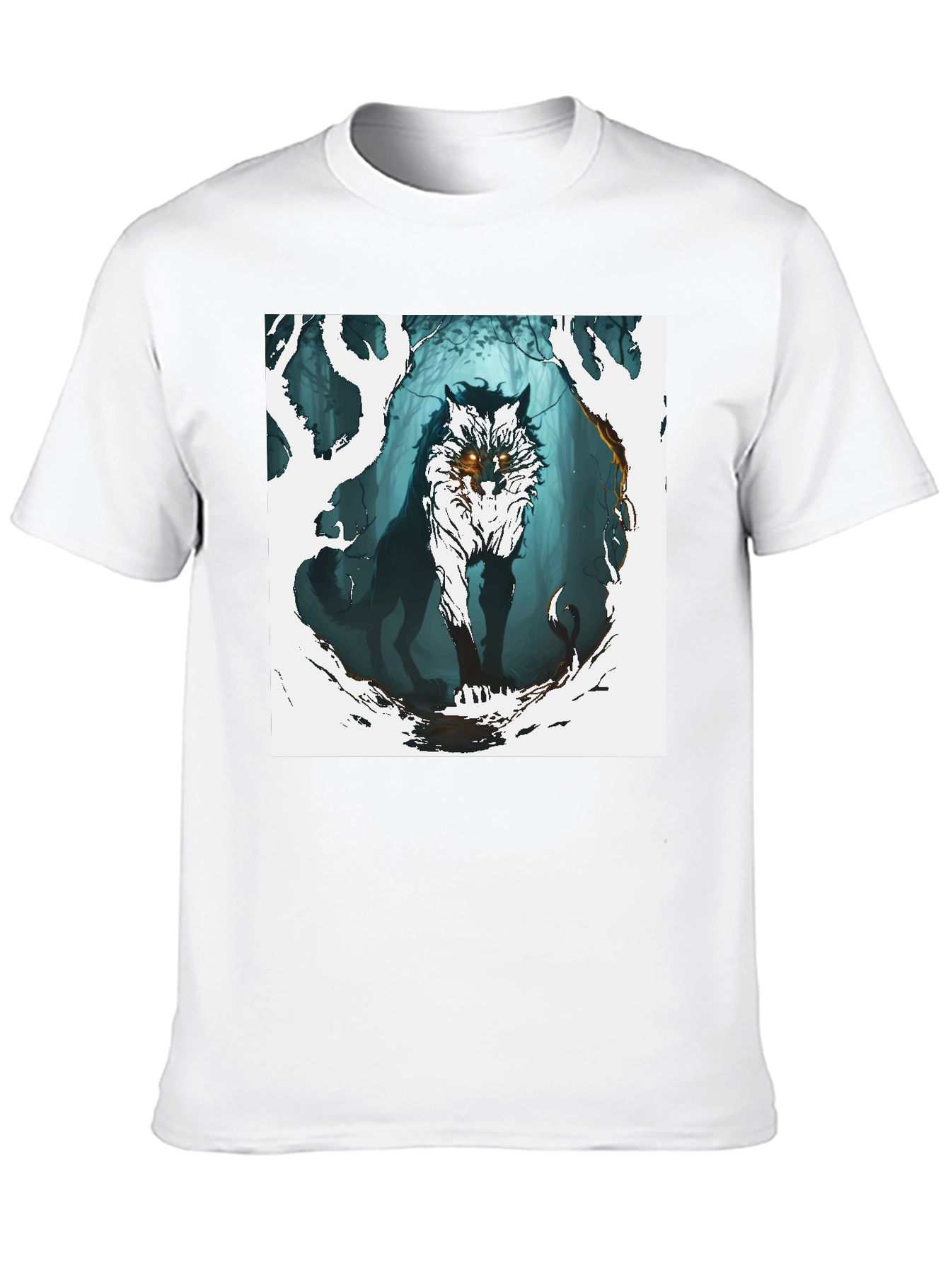 Wolf in the Woods Graphic Tee - Black