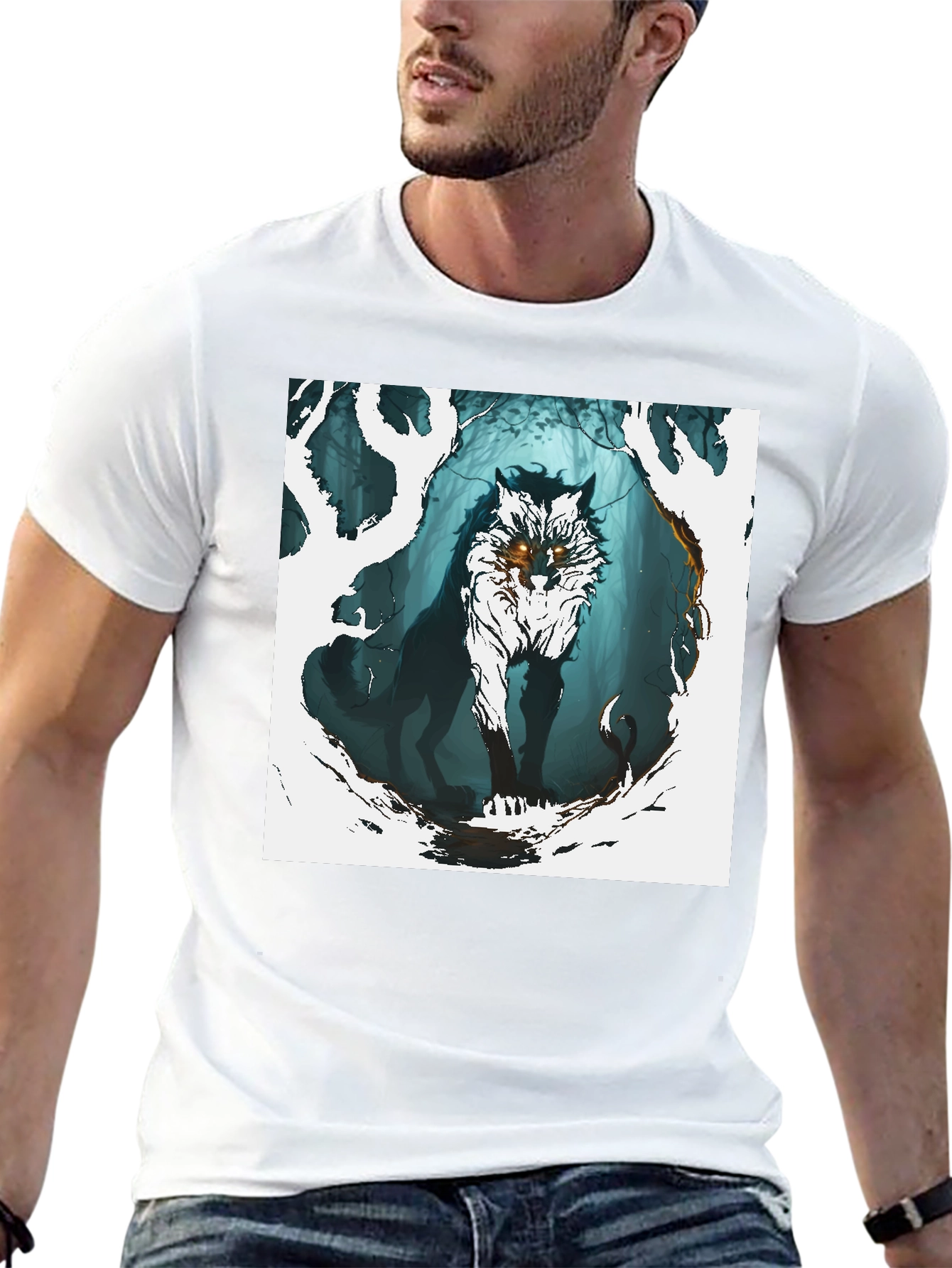 Wolf in the Woods Graphic Tee - Black