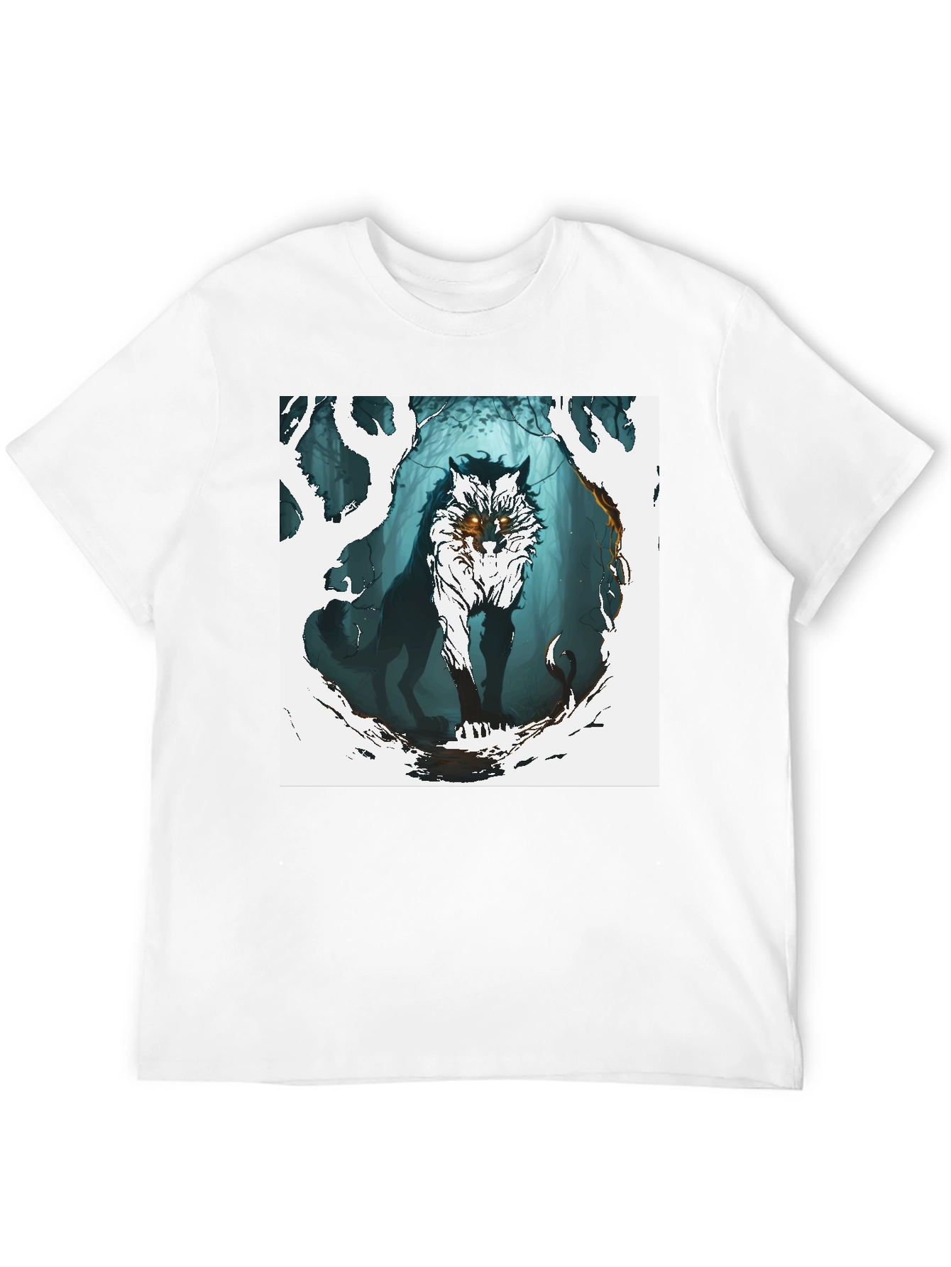 Wolf in the Woods Graphic Tee - Black