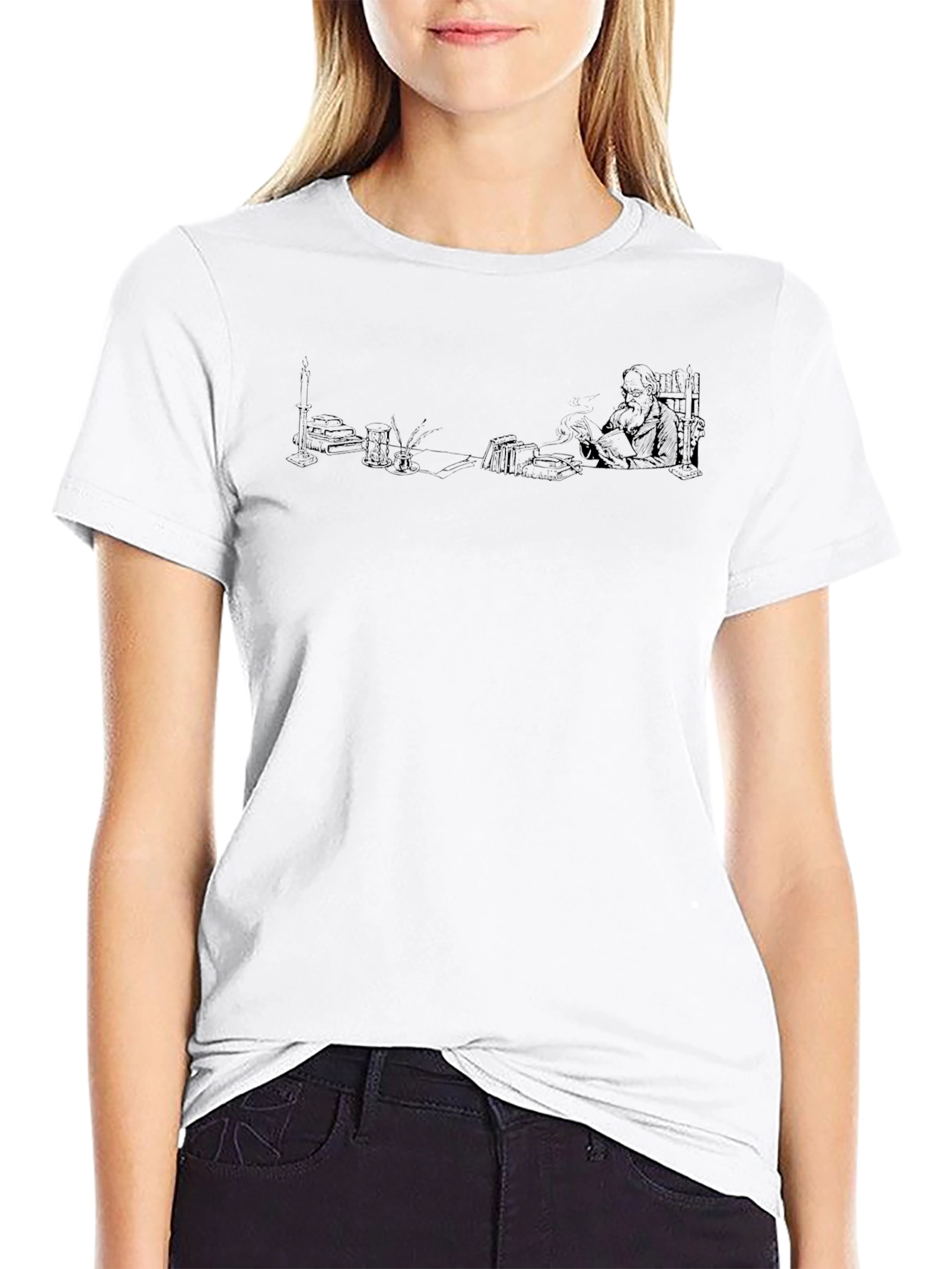 Mens Black Graphic Print T-Shirt