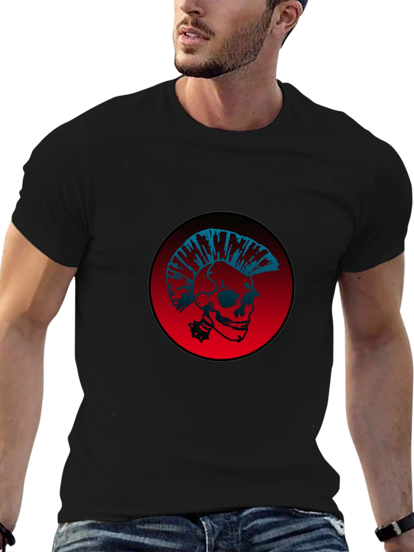 Punk Skull Graphic Tee - Edgy Streetwear