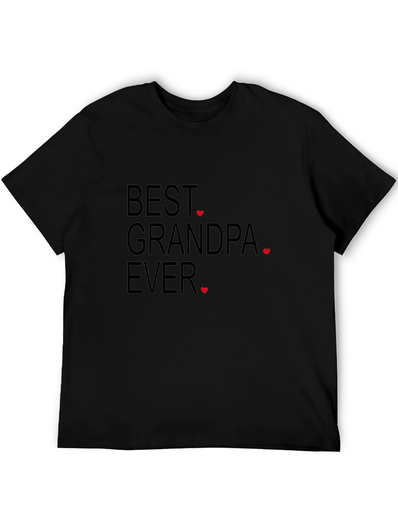 Best Grandpa Ever Black T-Shirt - Great Gift Idea!