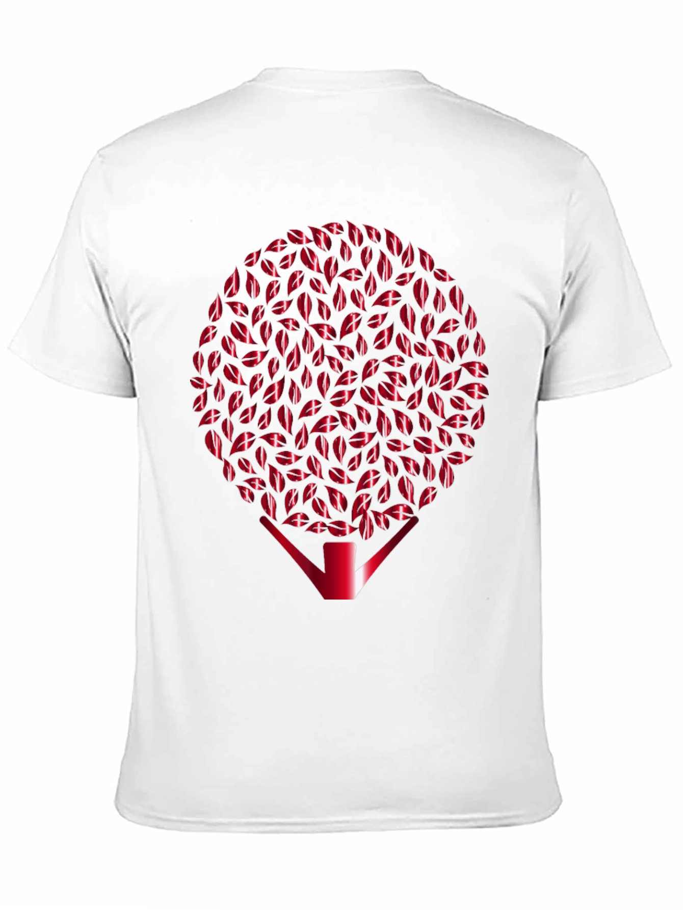 Kiss Lips Tree Graphic Black T-Shirt