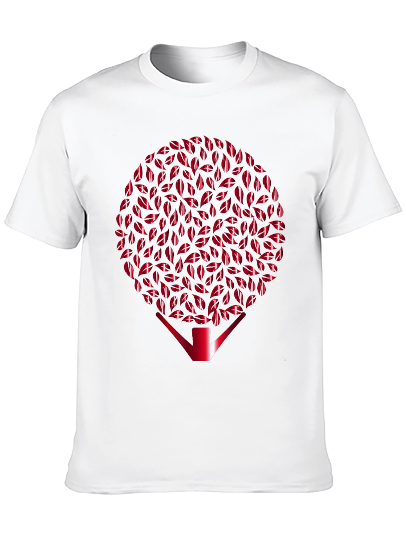 Kiss Lips Tree Graphic Black T-Shirt