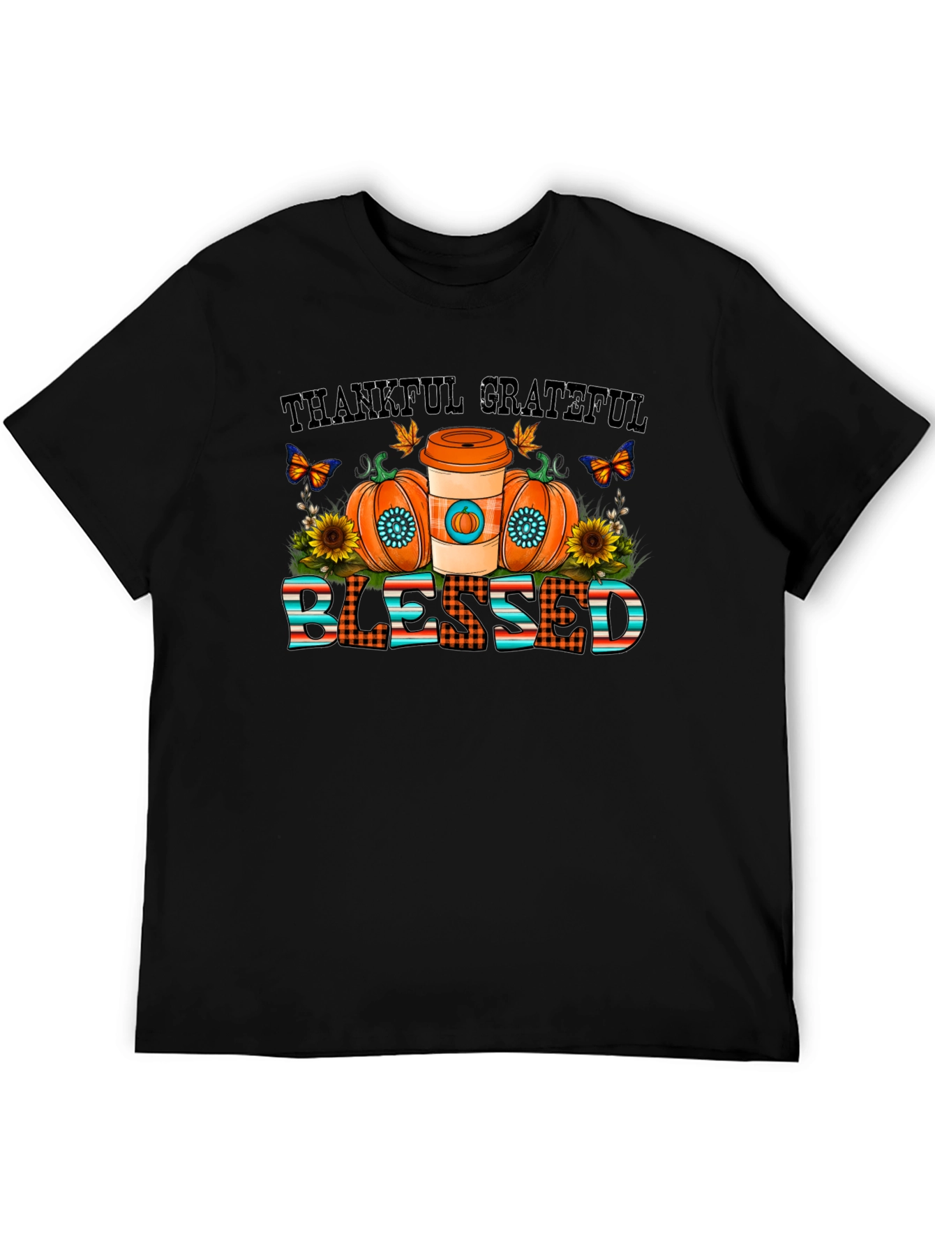 Thankful Grateful Blessed Fall T-Shirt