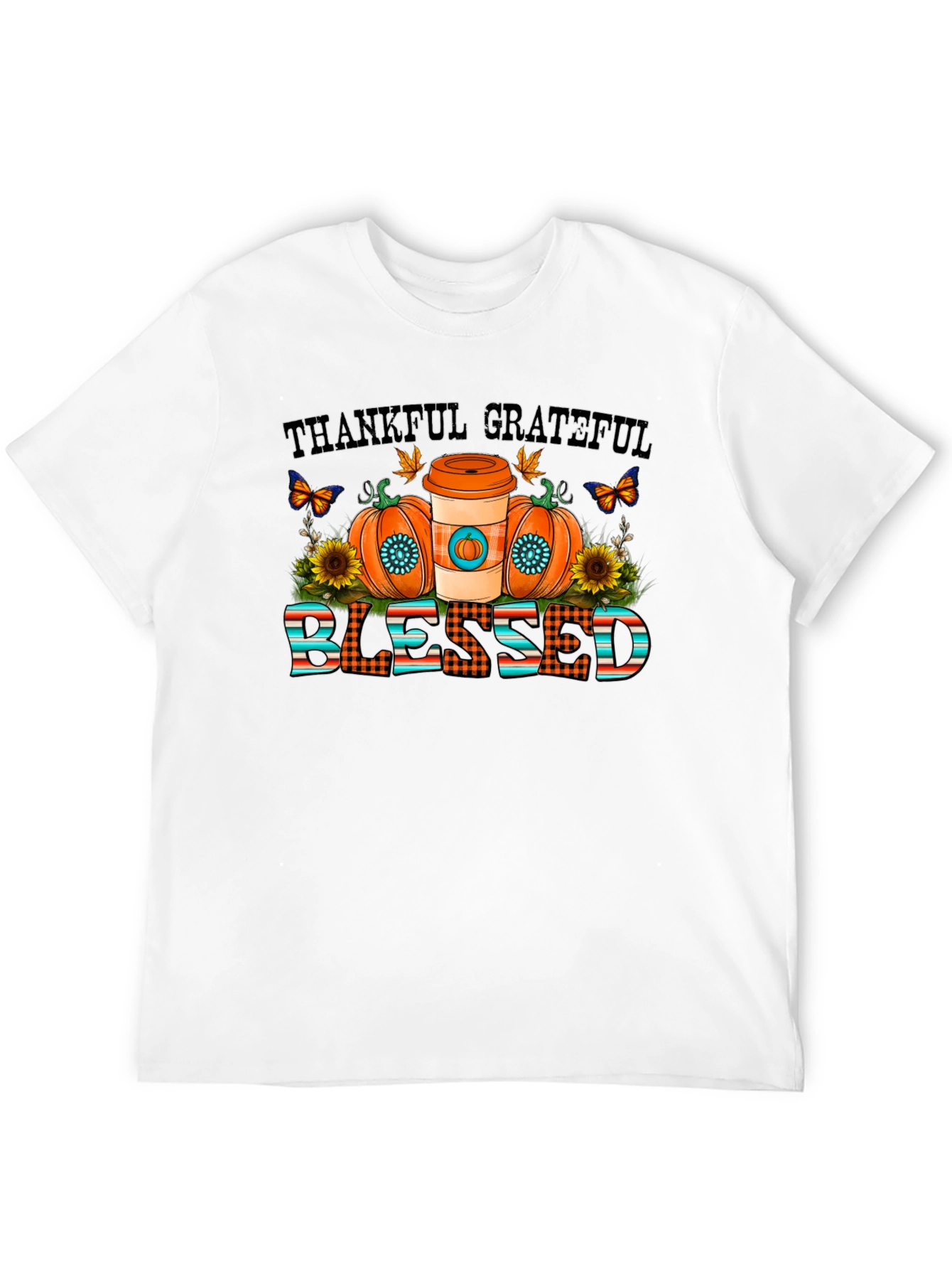 Thankful Grateful Blessed Fall T-Shirt