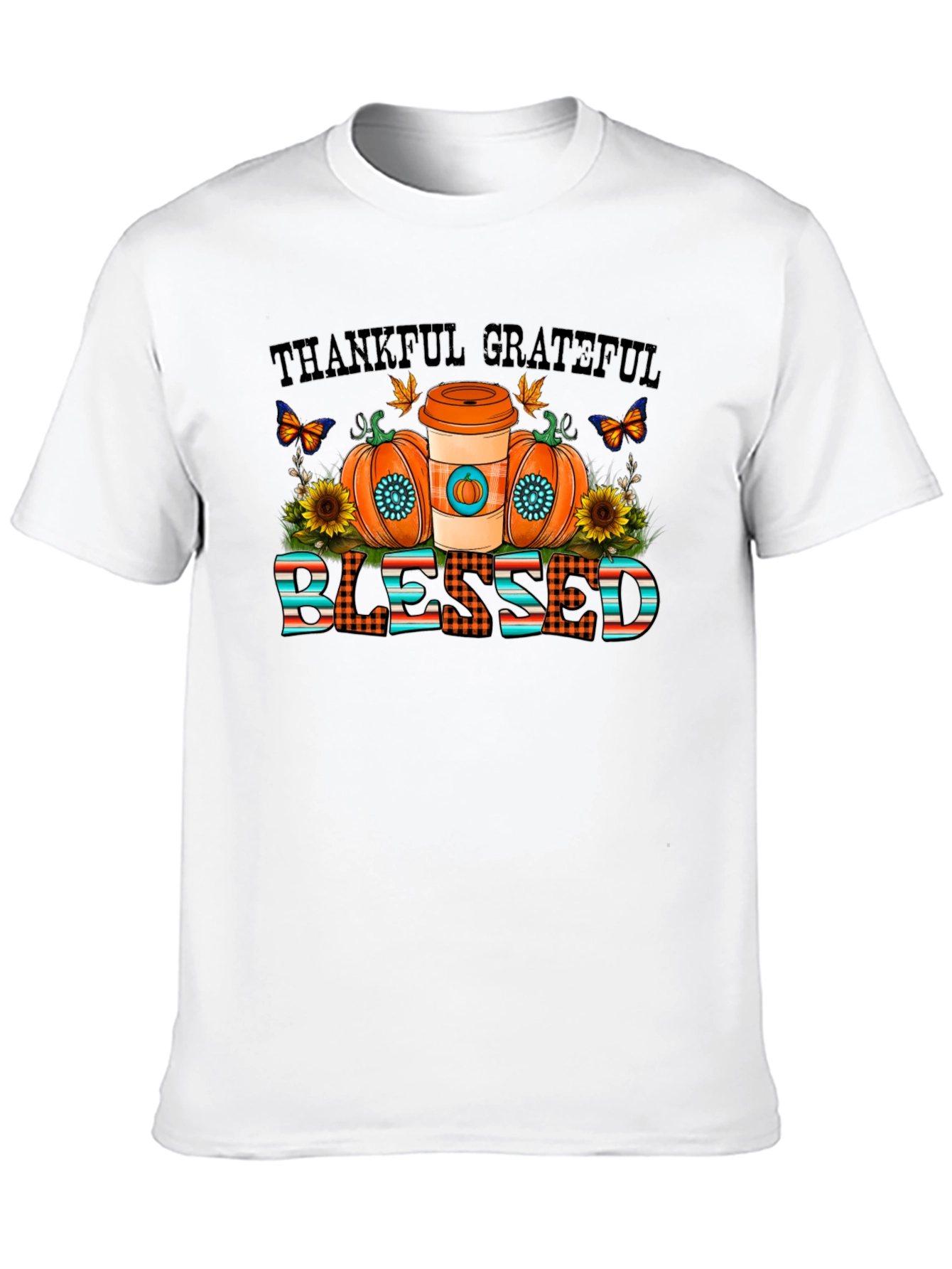 Thankful Grateful Blessed Fall T-Shirt