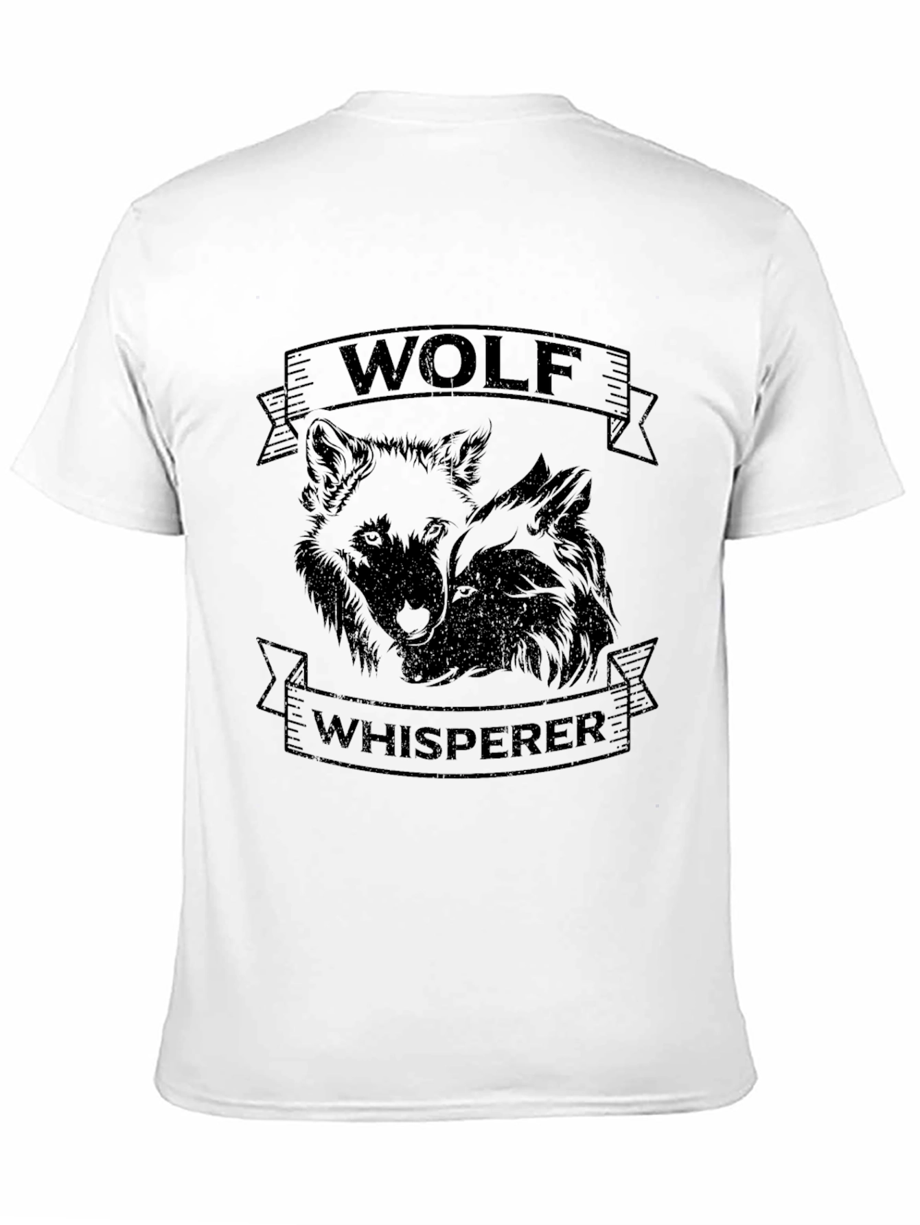Wolf Whisperer Graphic Tee - Black Casual T-Shirt