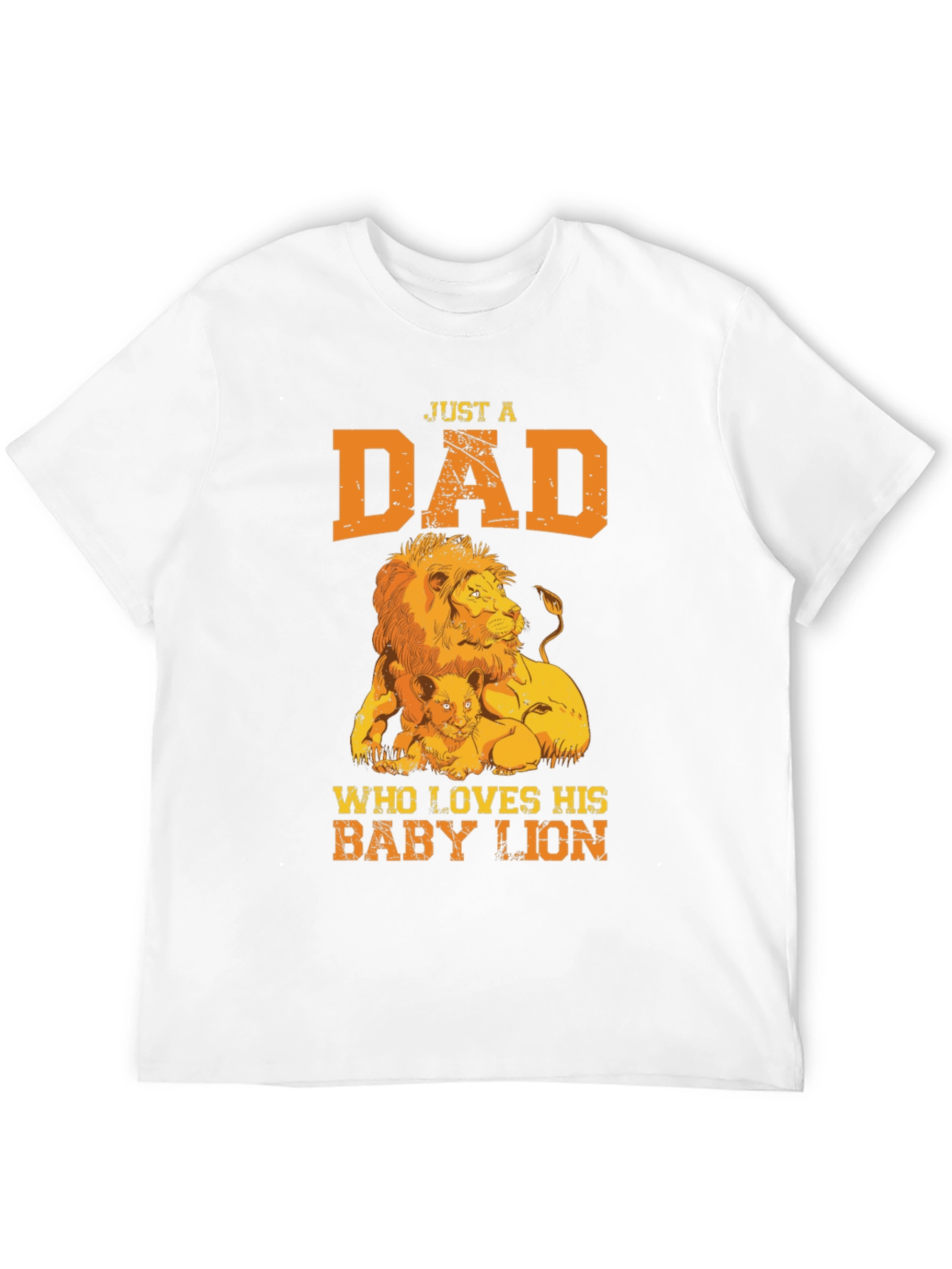 Dad & Baby Lion Graphic T-Shirt