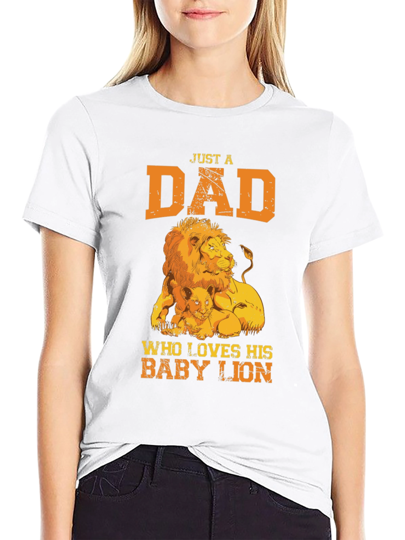 Dad & Baby Lion Graphic T-Shirt