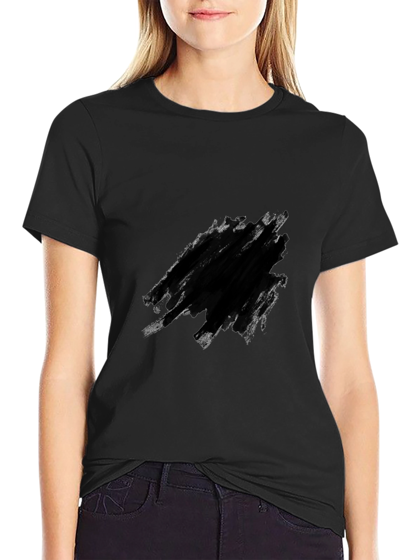 Mens Black Crew Neck T-Shirt