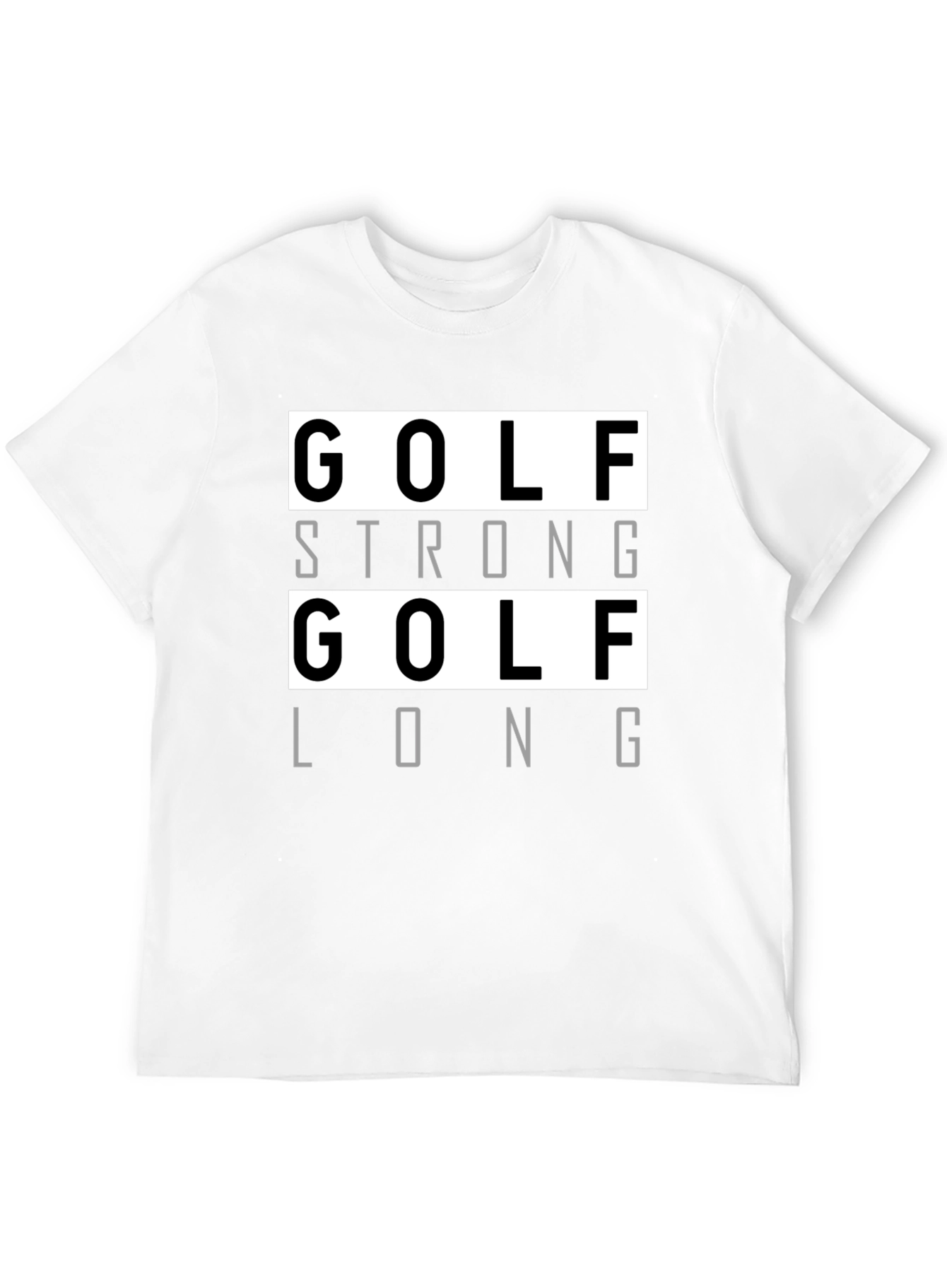 Golf Strong Long T-Shirt - Black Cotton Tee